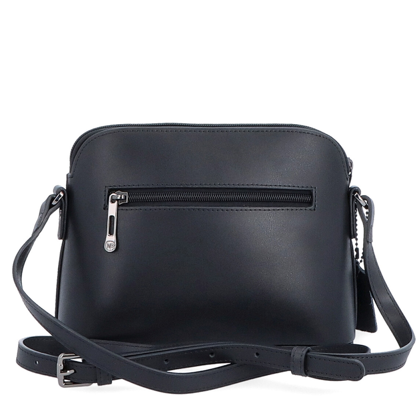 Kožená crossbody kabelka Noelia Bolger Noelia Bolger materiál kože zapínanie na zips farba čierna veľkosť malá NB 0096 C Zozadu