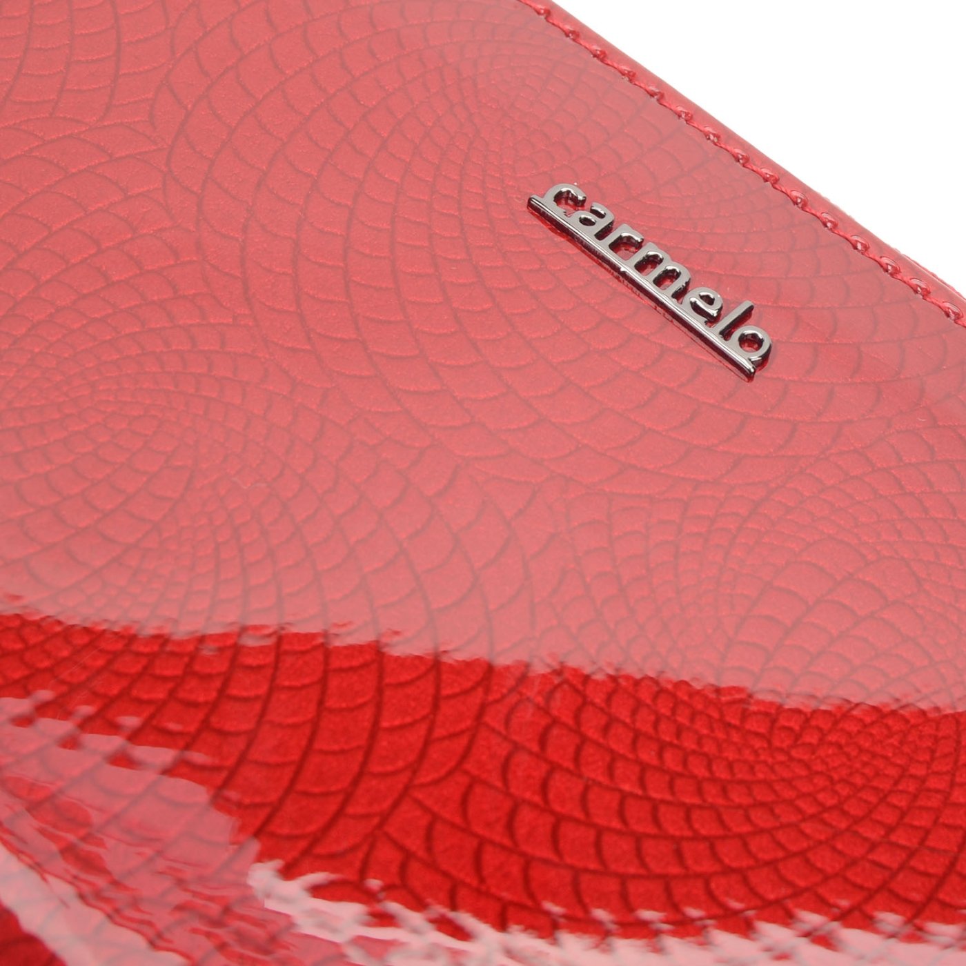 Dámska peňaženka - peračník Carmelo materiál kože zapínanie na zips farba červená veľkosť veľká 2102 N CV Logo