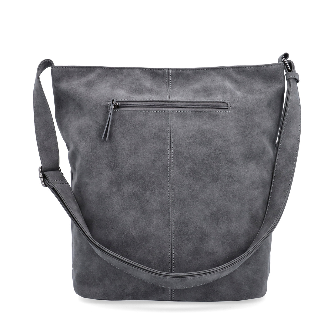 Praktická crossbody taška zo syntetického materiálu Tangerin materiál syntetická koža zapínanie na zips farba sivá veľkosť veľká 1108 ANT Zozadu