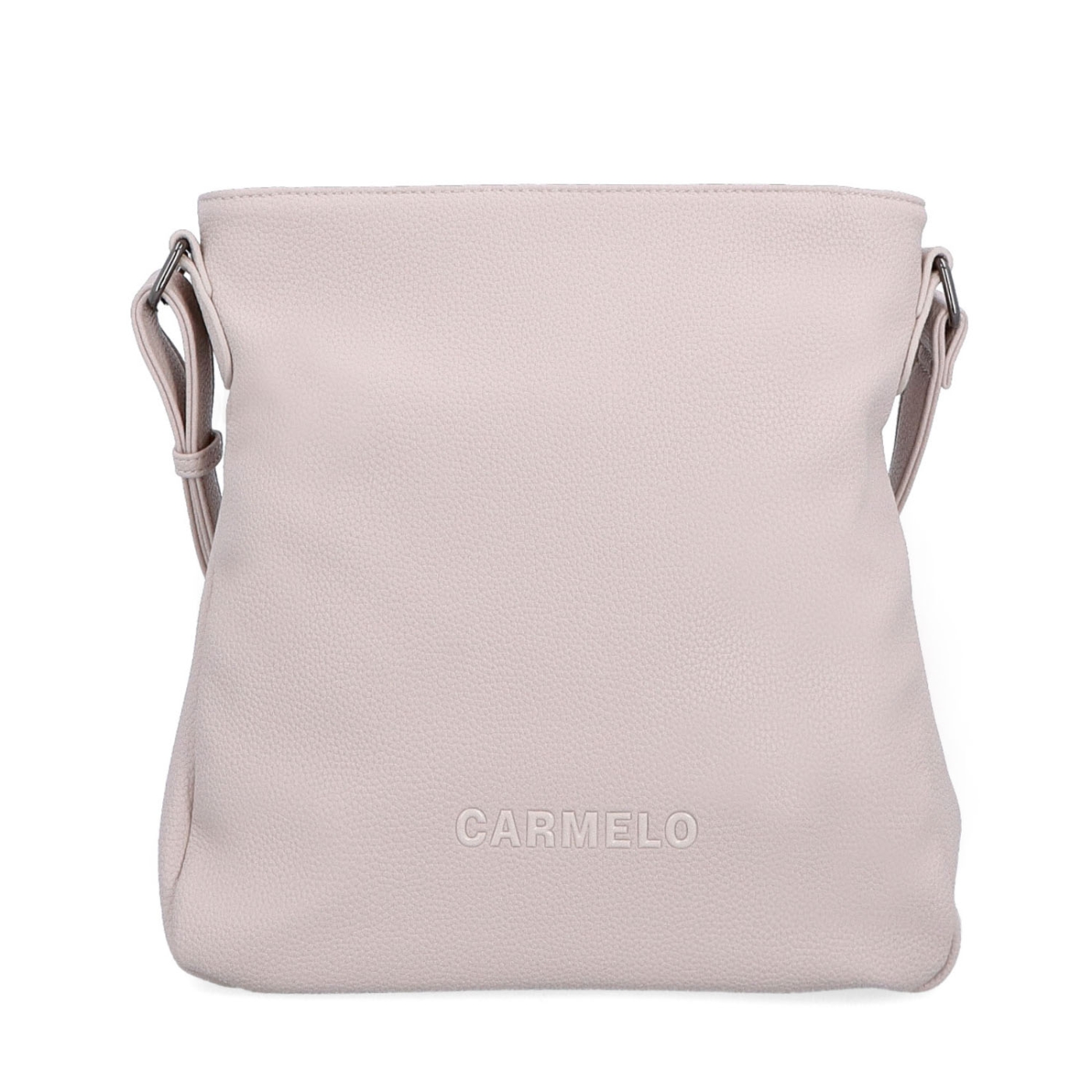 Dizajnová crossbody kabelka Carmelo materiál syntetická koža zapínanie na zips farba ružová veľkosť stredná 4271 LI Spredu