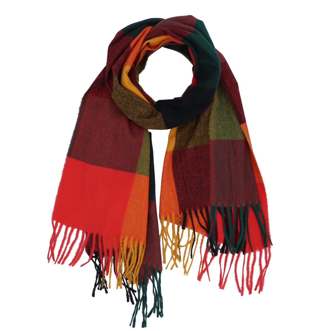 Príjemný šál s károvaným vzorom Noelia Bolger materiál Polyester s prímesou vlny farba multicolor KZ002 - 02