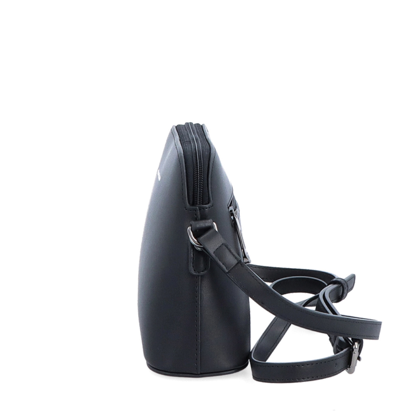 Kožená crossbody kabelka Noelia Bolger Noelia Bolger materiál kože zapínanie na zips farba čierna veľkosť malá NB 0096 C Z boku