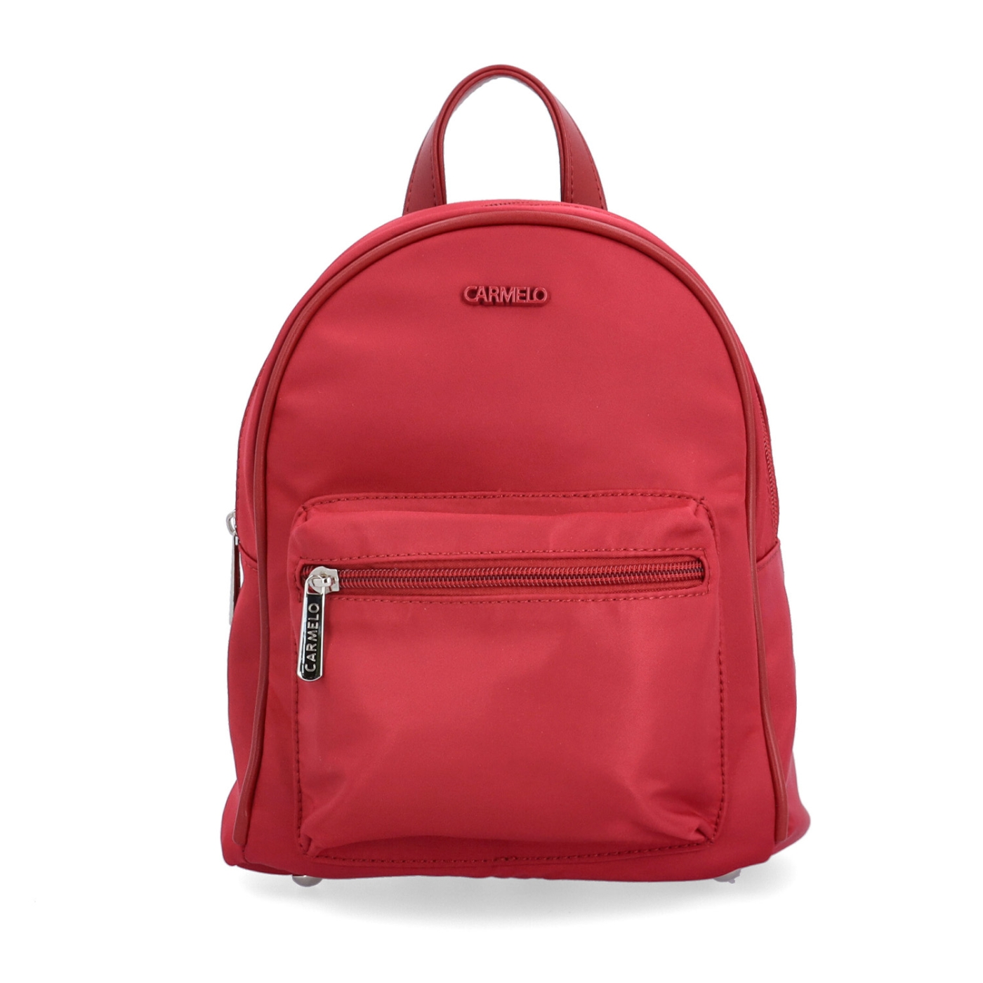 Malý nylonový batoh pre ženy Carmelo materiál nylon zapínanie na zips farba červená veľkosť malá 6604 CV Spredu