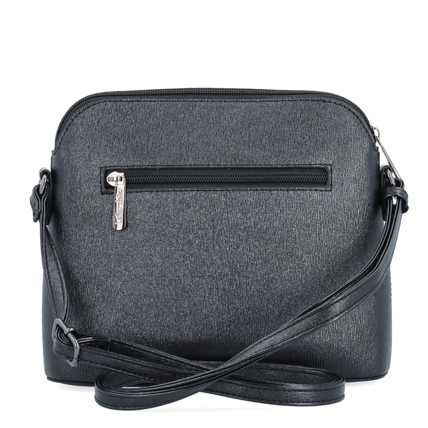 Elegantná crossbody kabelka s čistým dizajnom Le Sands materiál syntetická koža zapínanie na zips farba čierna veľkosť malá 4607 C Zozadu
