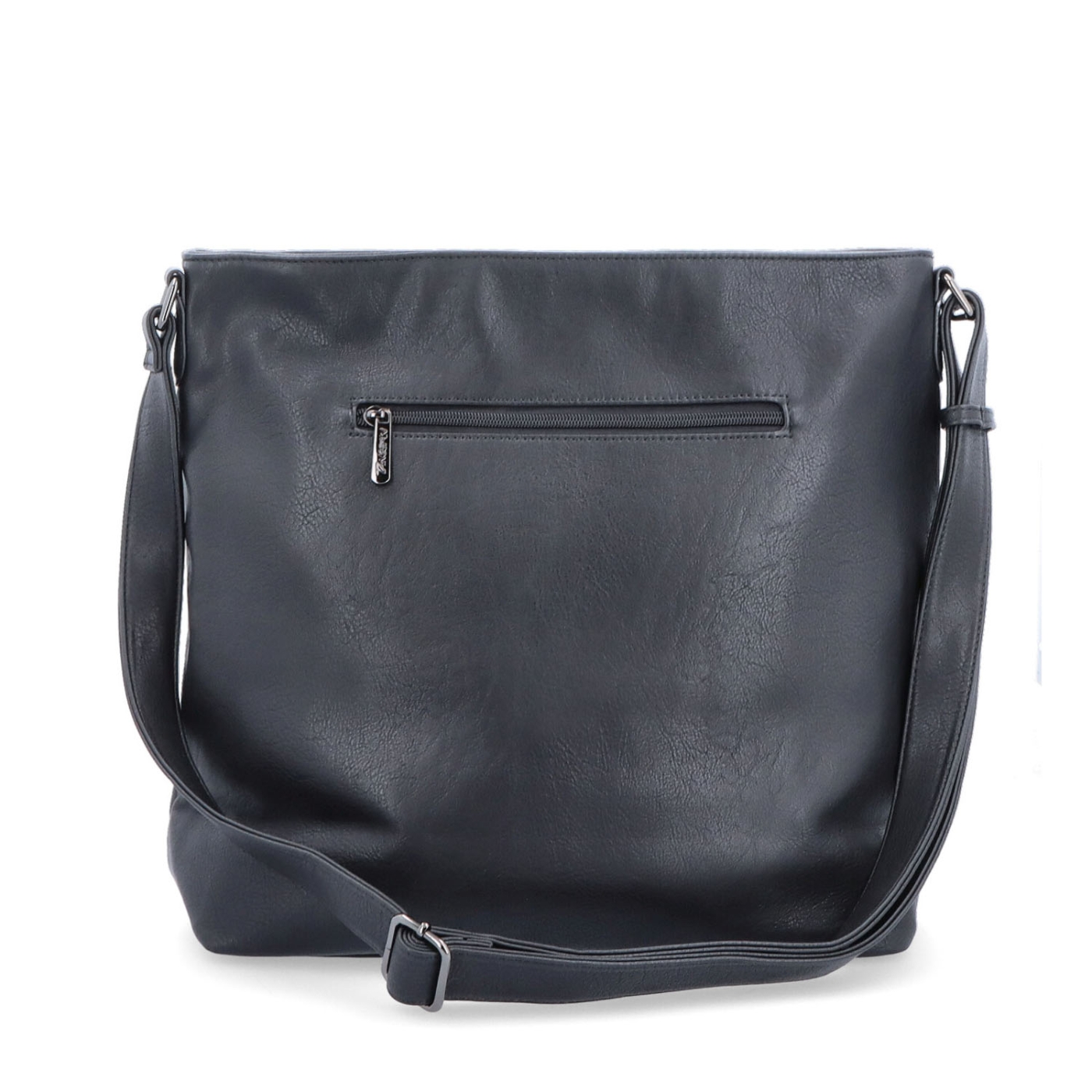 Veľká crossbody kabelka na formát A4 Tangerin materiál syntetická koža zapínanie na zips farba čierna veľkosť veľká 8037 C Zozadu