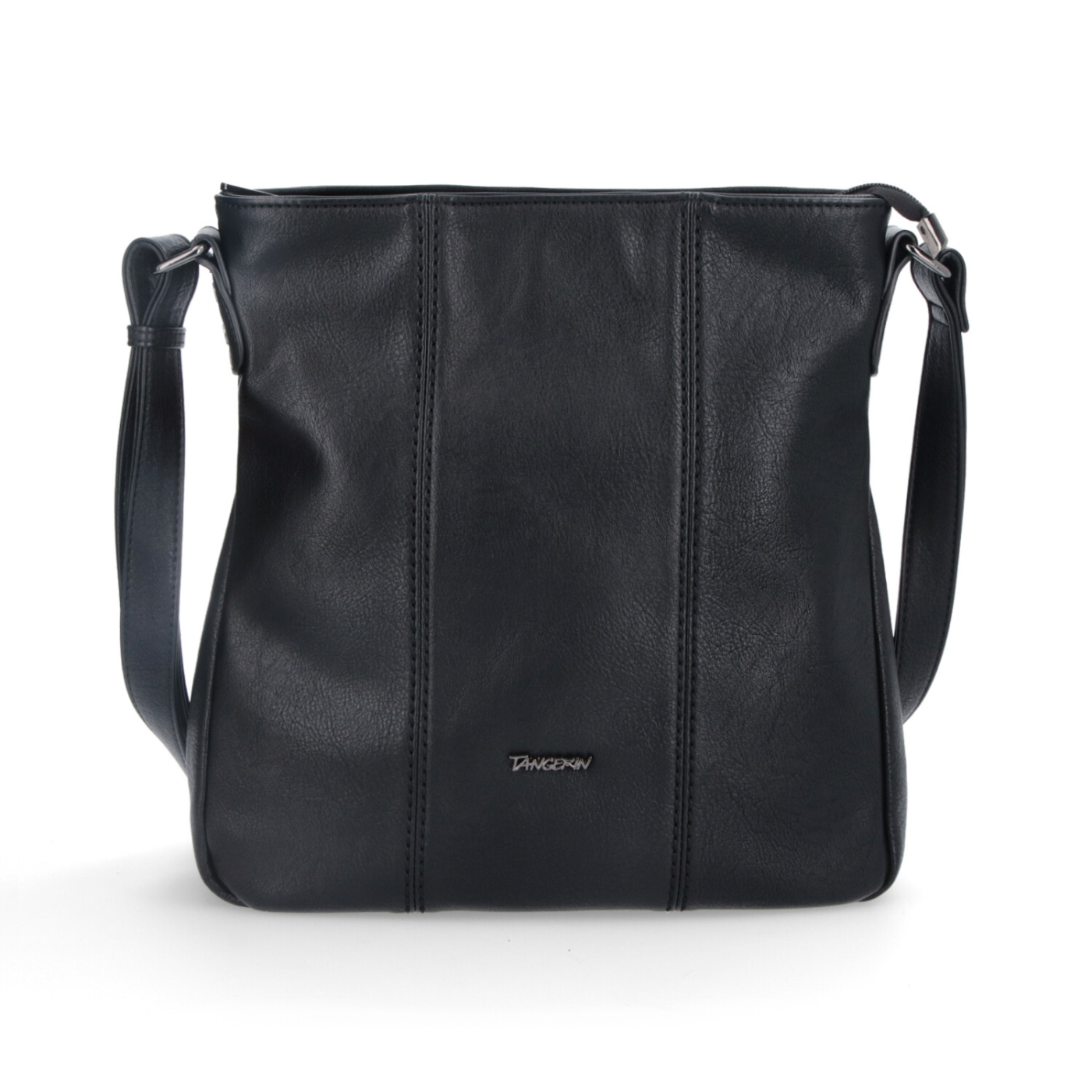 Crossbody kabelka s prešívaním Tangerin materiál syntetická koža zapínanie na zips farba čierna veľkosť stredná 8004 C Spredu
