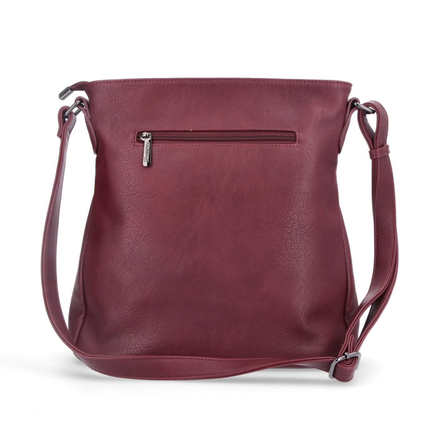 Crossbody kabelka s prešívaním Tangerin materiál syntetická koža zapínanie na zips farba vínová veľkosť stredná 8004 BO Zozadu