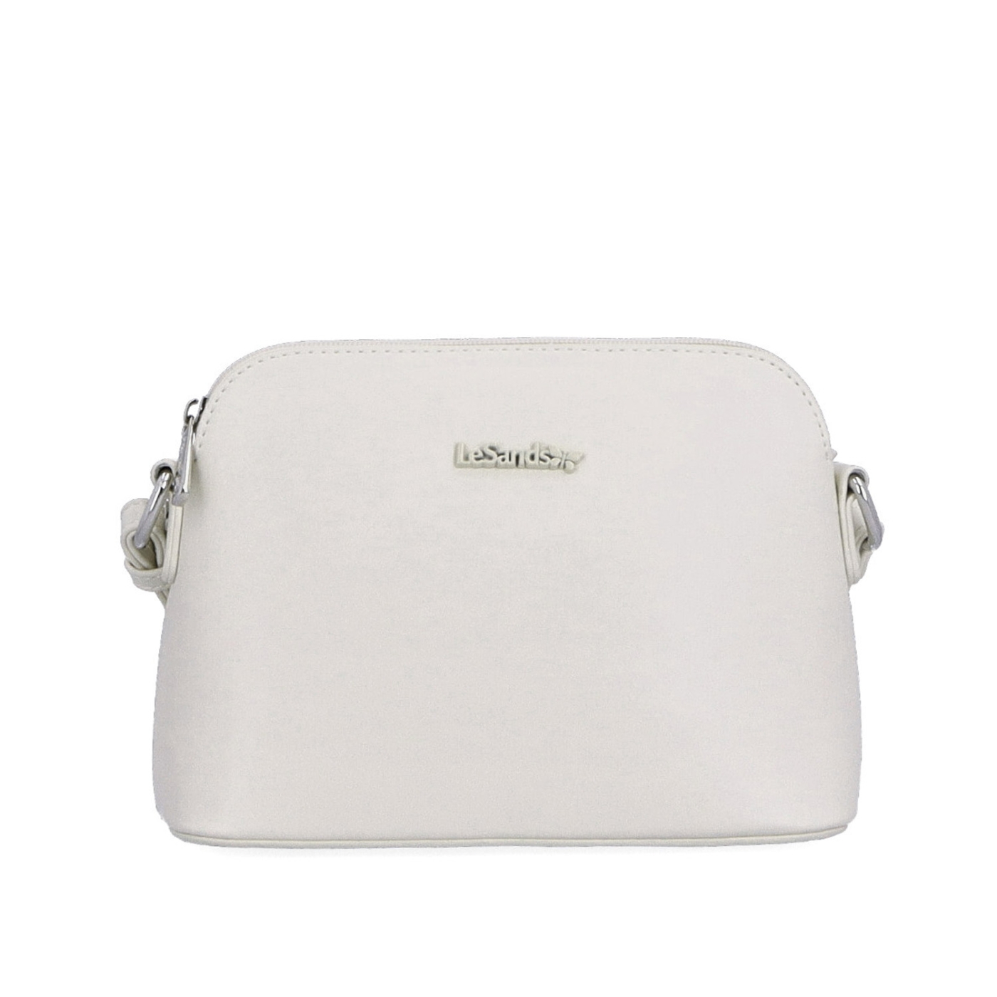 Minimalistická crossbody kabelka Le Sands materiál syntetická koža zapínanie na zips farba béžová veľkosť malá 7710 BE Spredu
