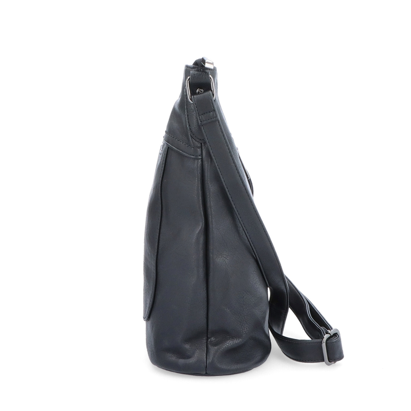 Crossbody kabelka s predným a zadným vreckom Tangerin materiál syntetická koža zapínanie na zips farba čierna veľkosť stredná 8036 C Z boku