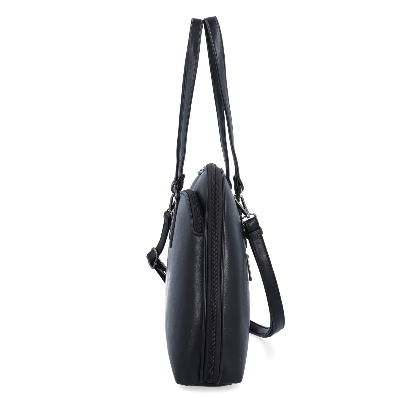 Dámska taška na notebook s crossbody popruhom Le Sands materiál syntetická koža zapínanie na zips farba čierna veľkosť veľká 7728 C Z boku