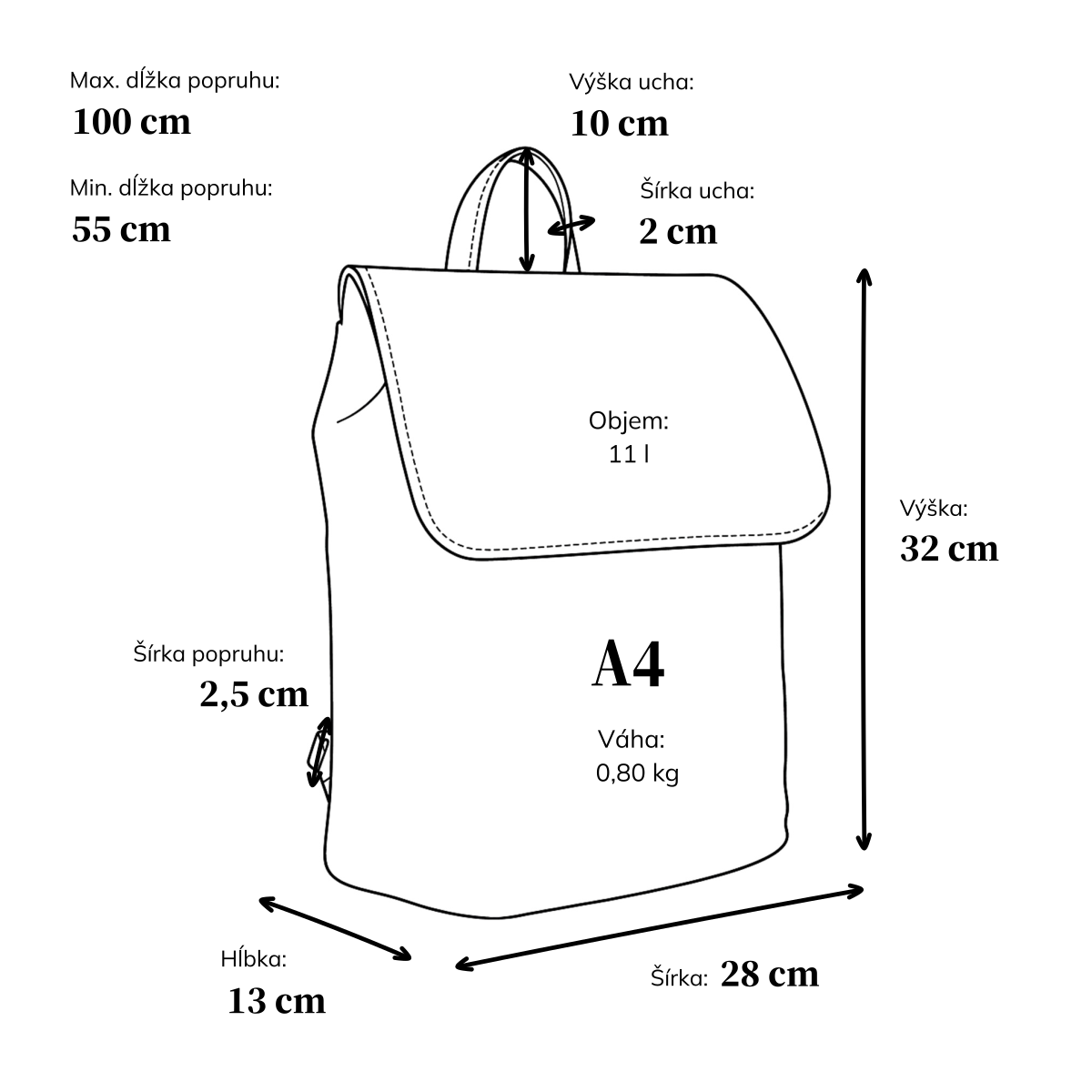 Mestský batoh s chlopňou a magnetom Tangerin materiál syntetická koža zapínanie na zips farba modrá veľkosť stredná 8006 SM Rozmery