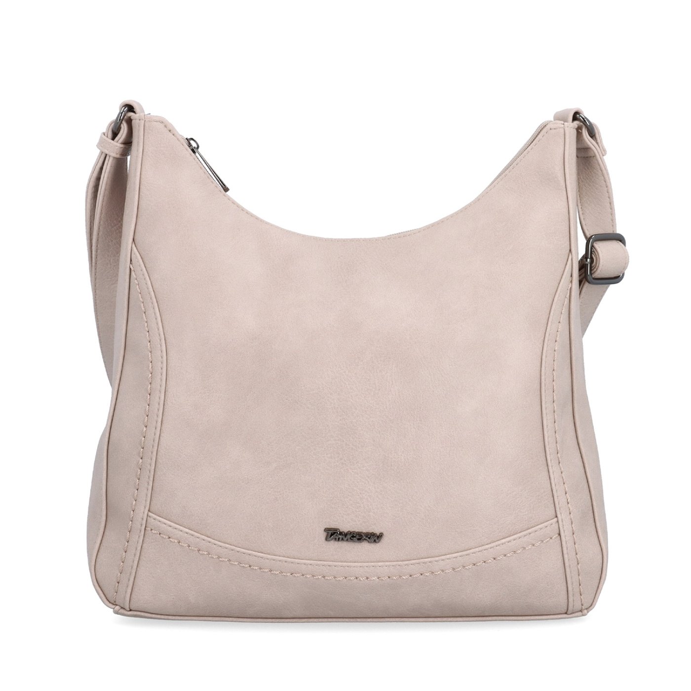 Mestská crossbody kabelka zo syntetickej kože Tangerin materiál syntetická koža zapínanie na zips farba ružová veľkosť stredná 8046 LI Spredu