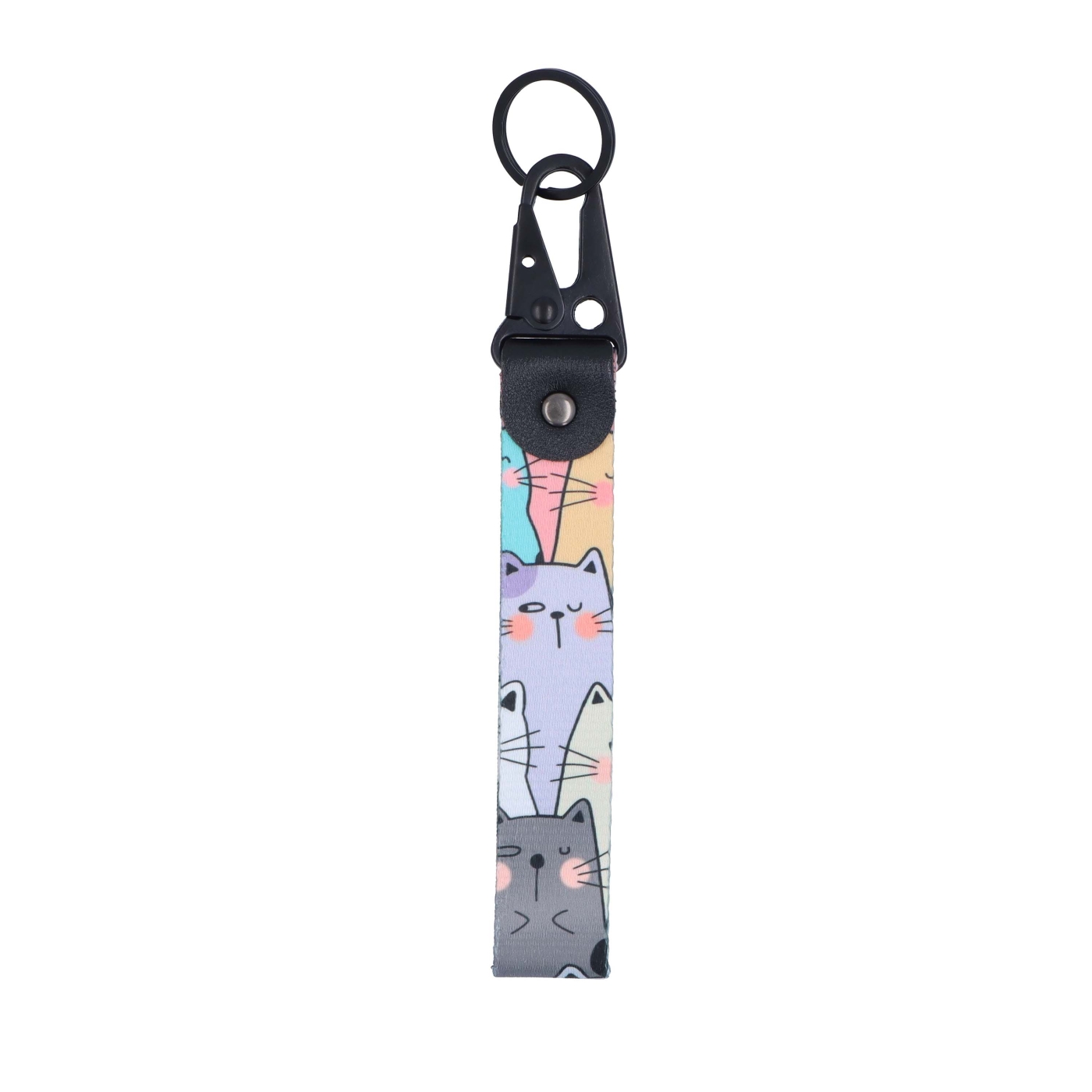 Textilný prívesok na kabelku s mačičkami Indee materiál textil farba multicolor D039 - 05