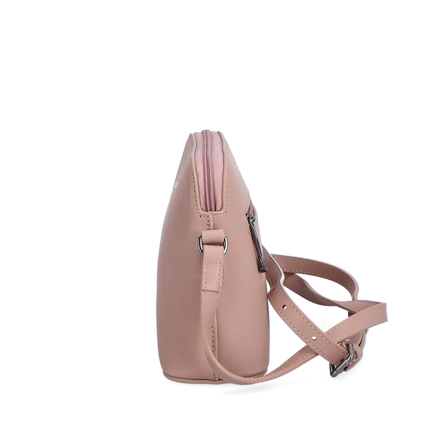 Kožená crossbody kabelka Noelia Bolger Noelia Bolger materiál kože zapínanie na zips farba nude veľkosť malá NB 0096 N Z boku