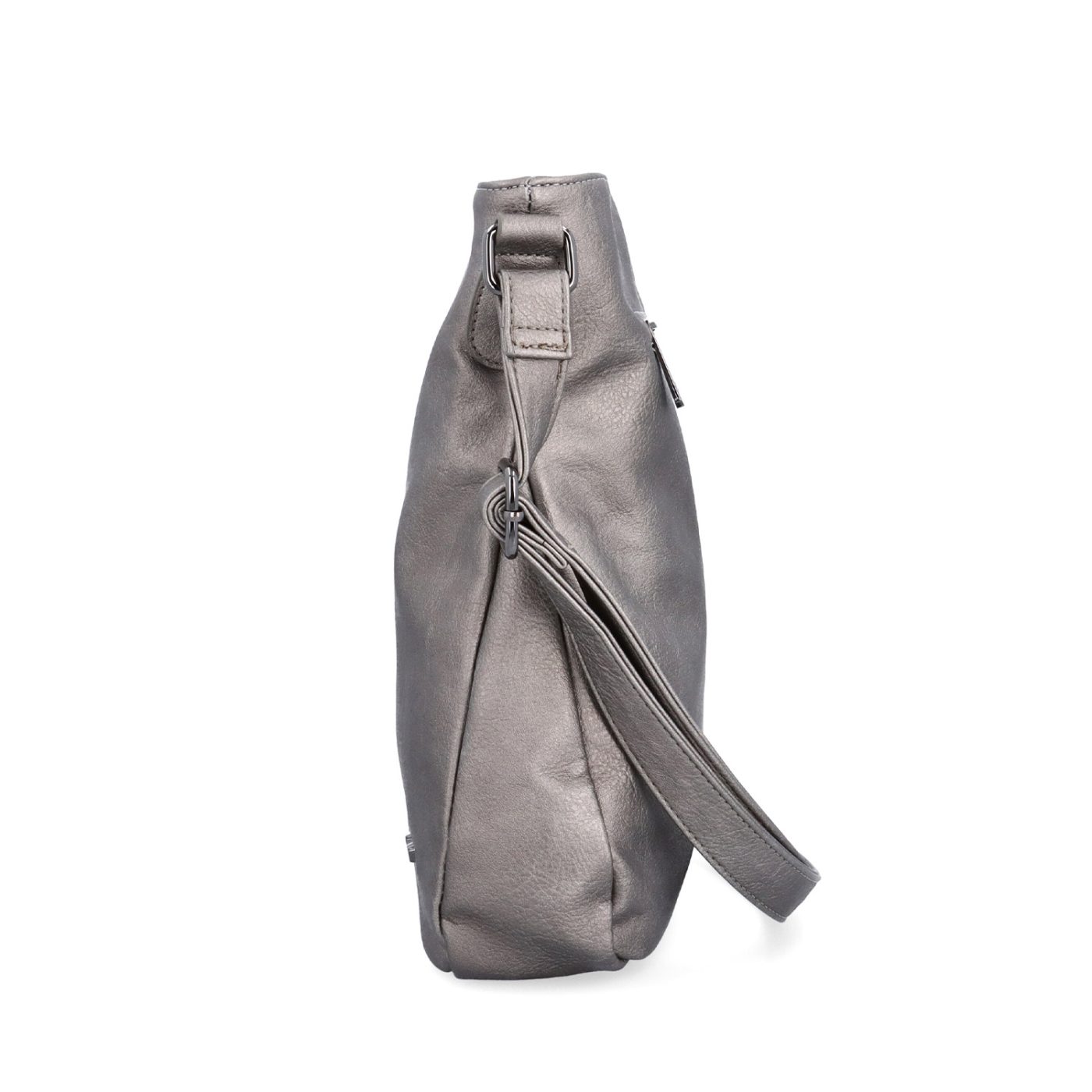 Crossbody kabelka s jednoduchým prešívaním Tangerin materiál syntetická koža zapínanie na zips farba metalíza veľkosť stredná 8003 TI Z boku