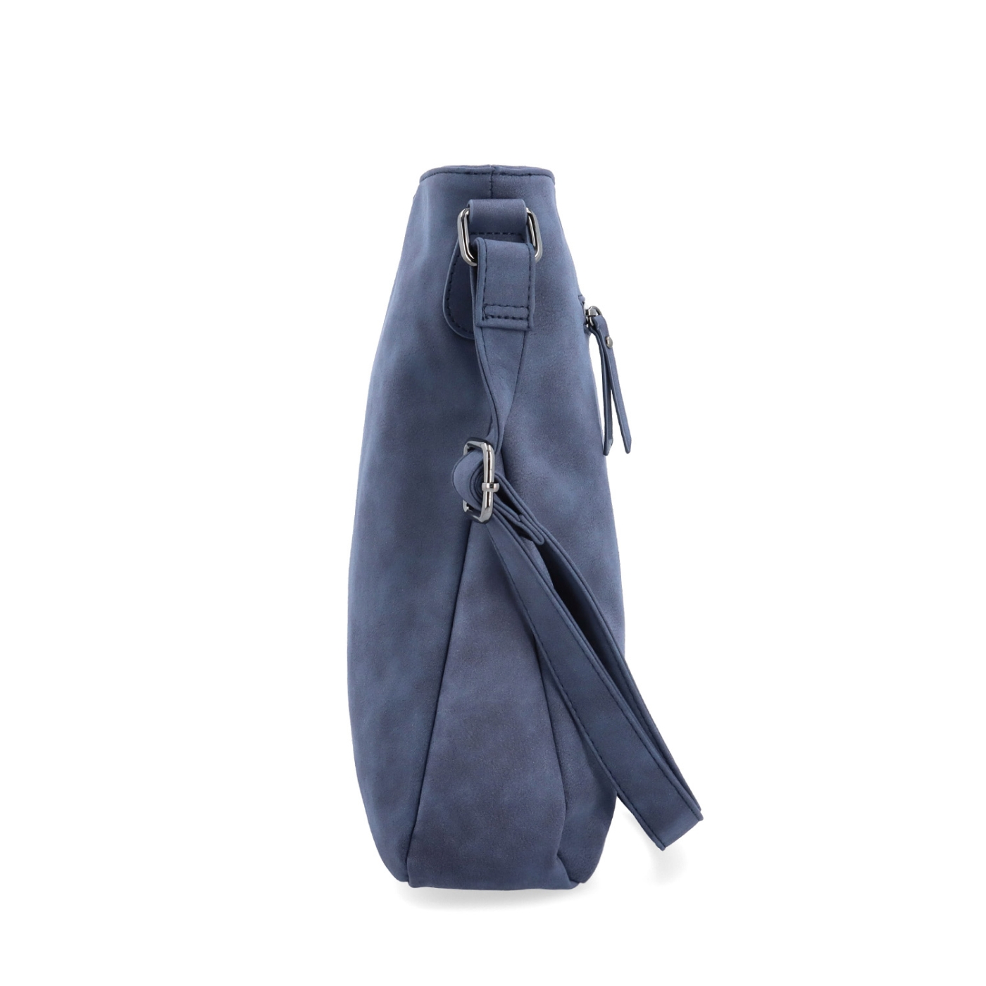 Štýlová crossbody kabelka s čistým dizajnom Tangerin materiál syntetická koža zapínanie na zips farba modrá veľkosť stredná 1101 TM Z boku