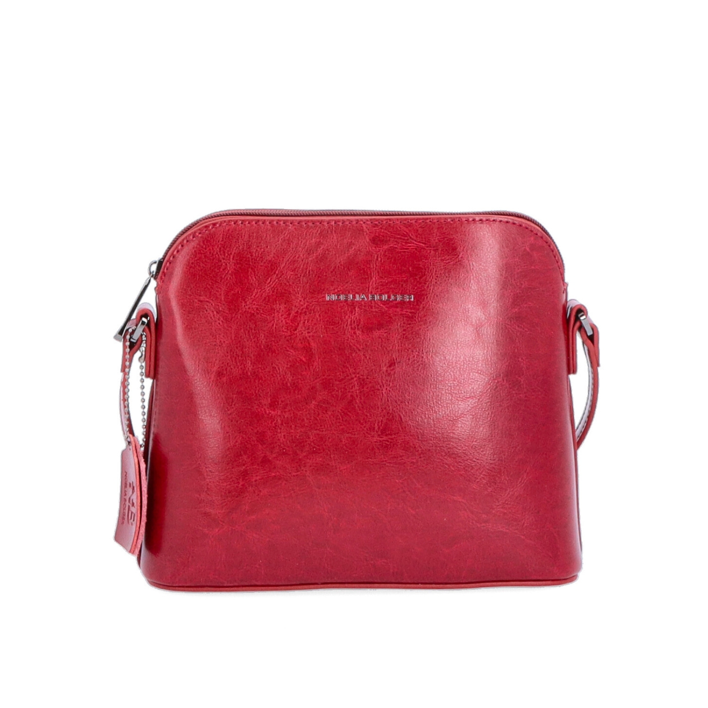 Elegantná kožená crossbody k šatám aj saku Noelia Bolger materiál kože zapínanie na zips farba červená veľkosť malá NB 0078 TCV Spredu