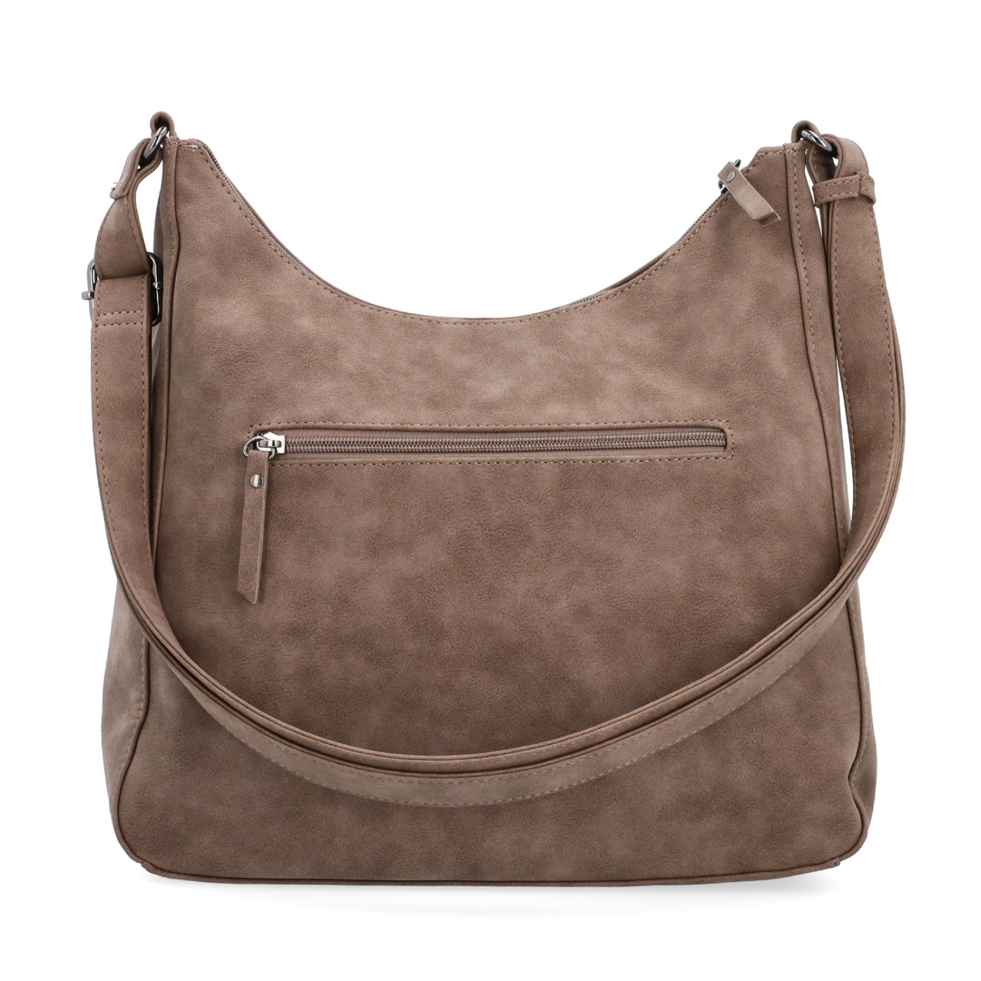 Crossbody syntetická kabelka s prešívaním Tangerin materiál syntetická koža zapínanie na zips farba hnedá veľkosť stredná 1104 H Zozadu