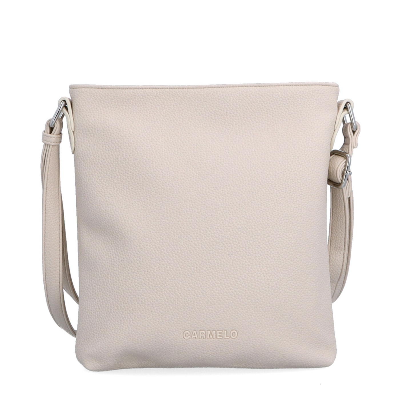 Crossbody kabelka so zipsom Carmelo materiál syntetická koža zapínanie na zips farba béžová veľkosť malá 4324 BE Spredu