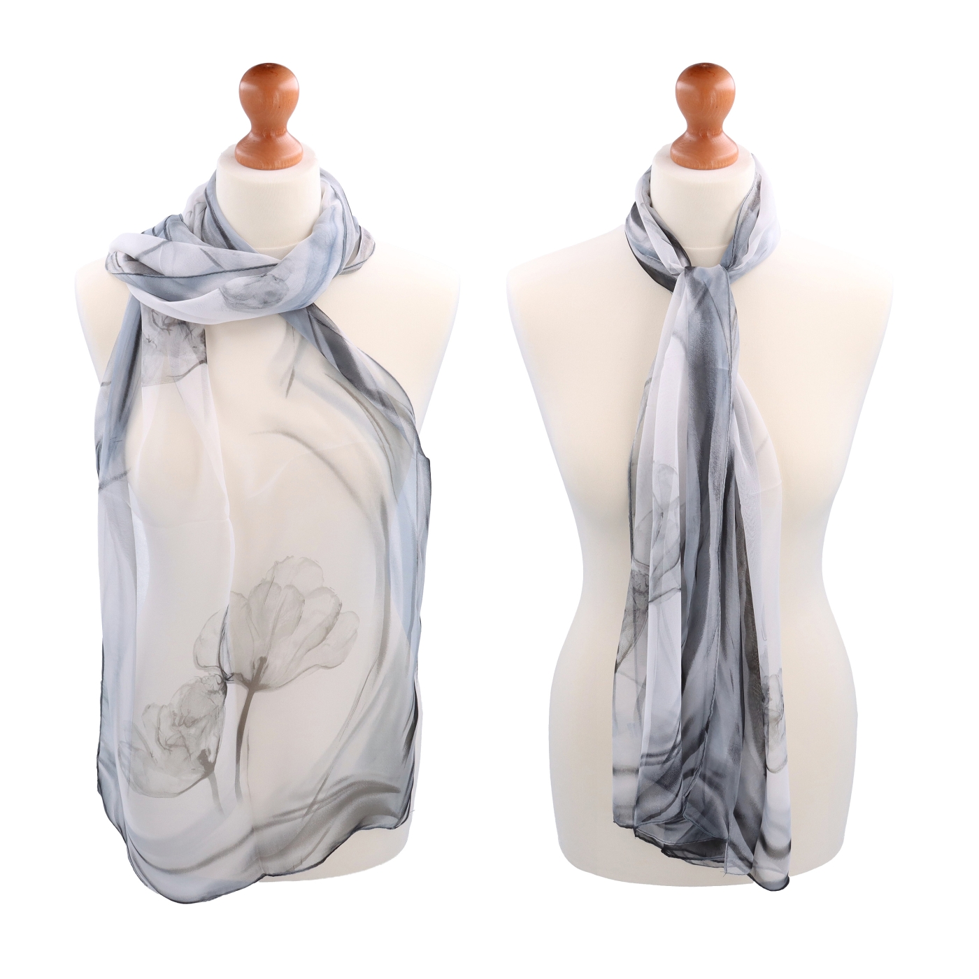 Štýlová dámska šatka pre každý outfit Noelia Bolger materiál polyester farba sivá KL501 - 03