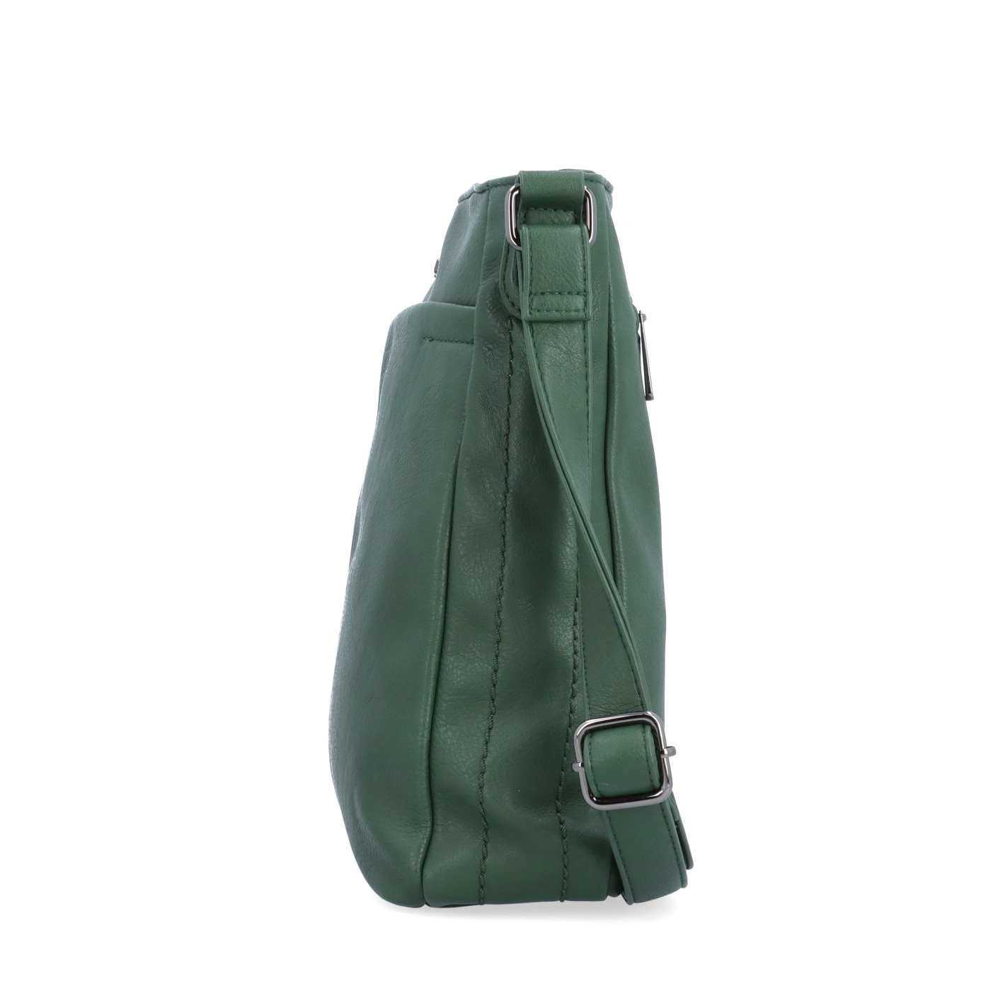 Crossbody kabelka s nastaviteľným popruhom Tangerin materiál syntetická koža zapínanie na zips farba zelená veľkosť stredná 8049 TZE Z boku