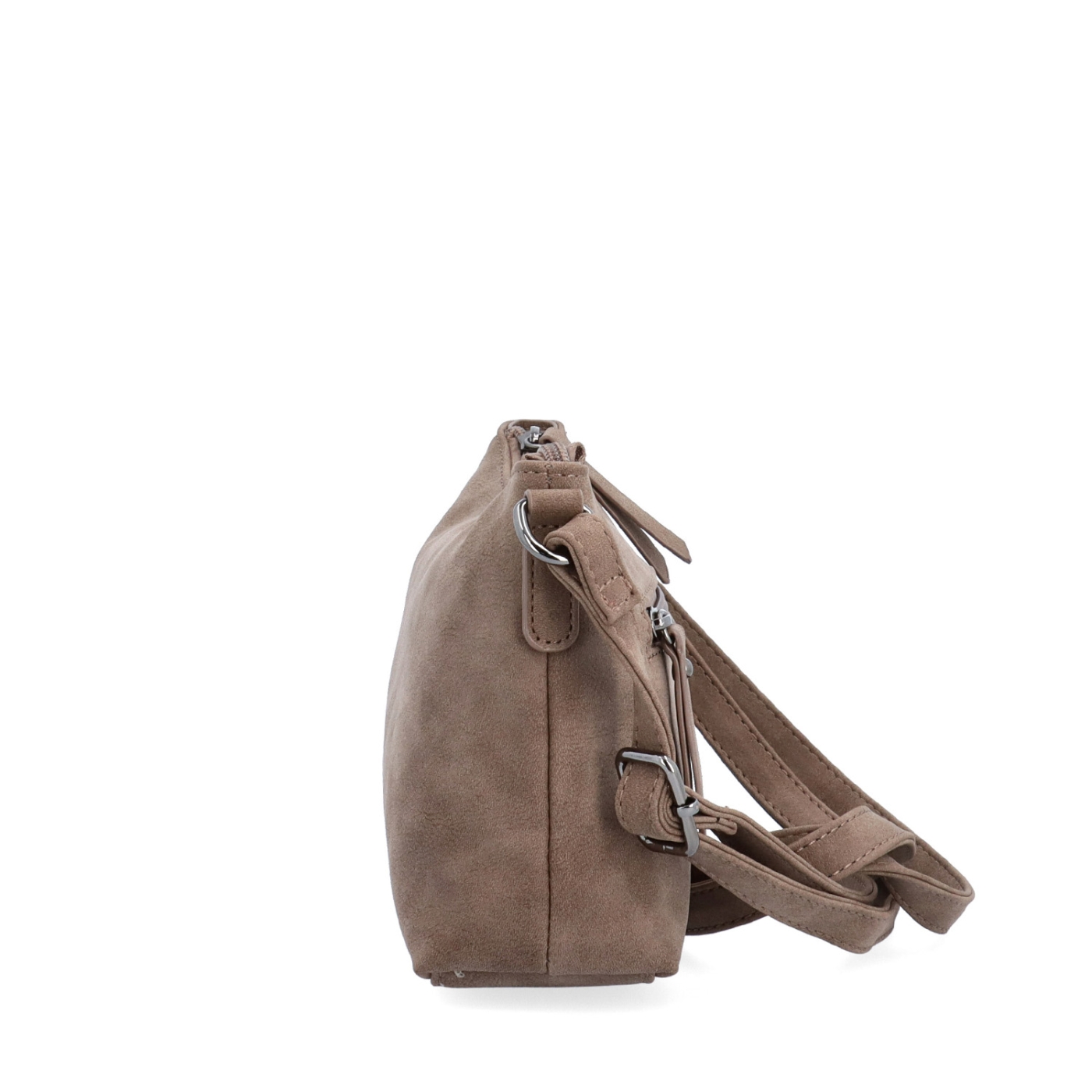 Malá elegantná crossbody kabelka Tangerin materiál syntetická koža zapínanie na zips farba hnedá veľkosť malá 1109 H Z boku