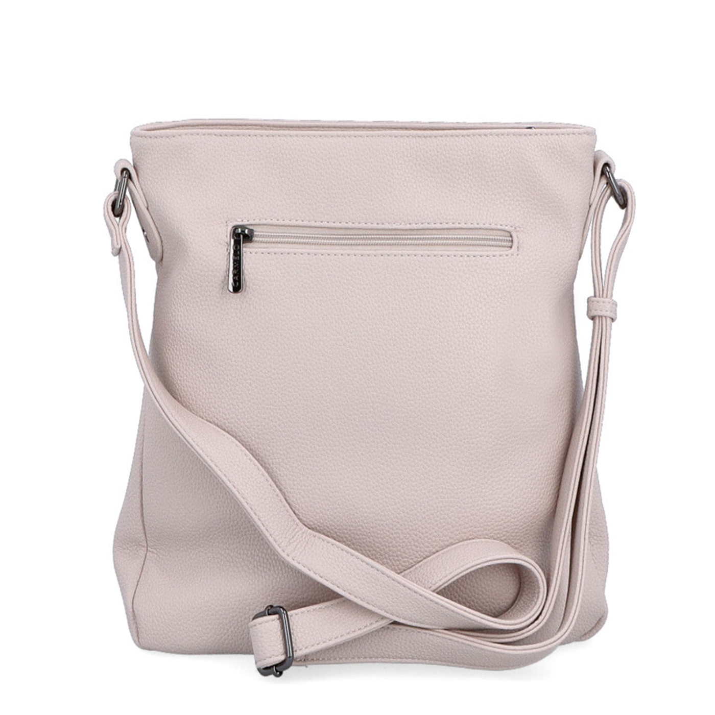 Dizajnová crossbody kabelka Carmelo materiál syntetická koža zapínanie na zips farba ružová veľkosť stredná 4271 LI Zozadu