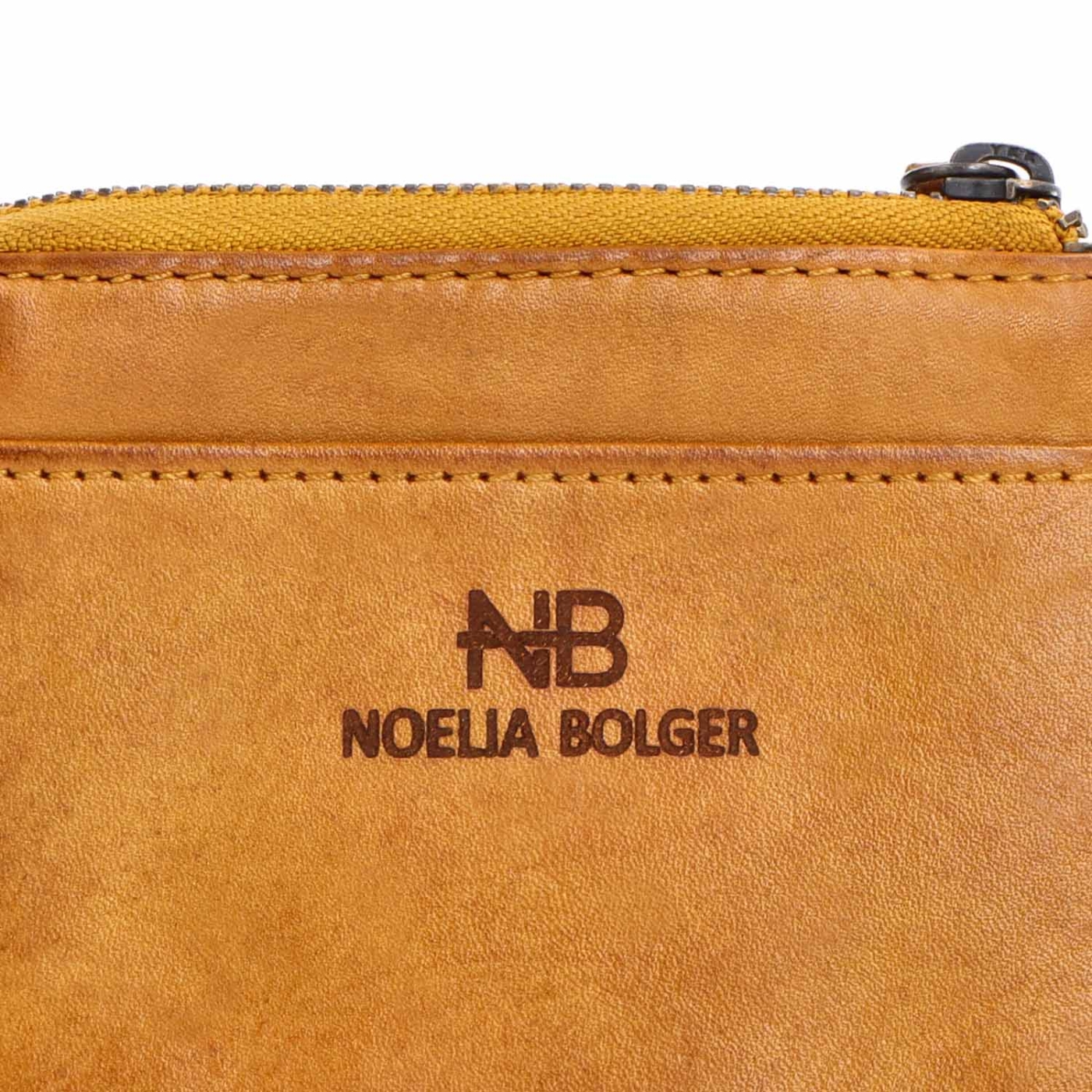 Malá kožená peňaženka z mäkšej kože Noelia Bolger materiál kože zapínanie na cvok farba žltá veľkosť malá 5131 NB ZLU Logo