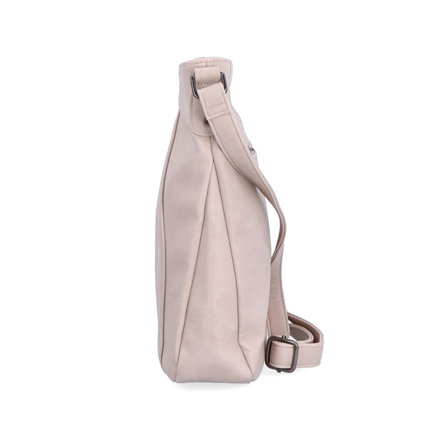 Asymetrická crossbody kabelka s prešívaním Tangerin materiál syntetická koža zapínanie na zips farba ružová veľkosť stredná 8023 LI Z boku