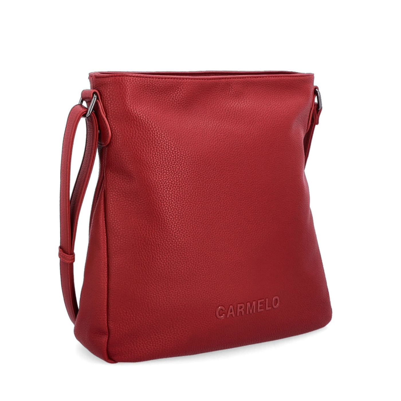 Dizajnová crossbody kabelka Carmelo materiál syntetická koža zapínanie na zips farba červená veľkosť stredná 4271 CV