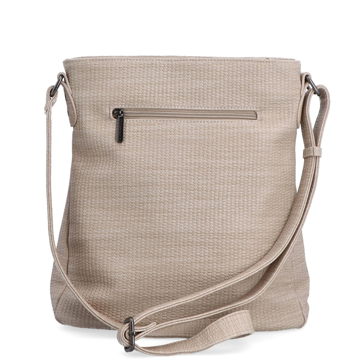 Crossbody kabelka strednej veľkosti Carmelo materiál syntetická koža zapínanie na zips farba béžová veľkosť stredná 4305 BE Zozadu