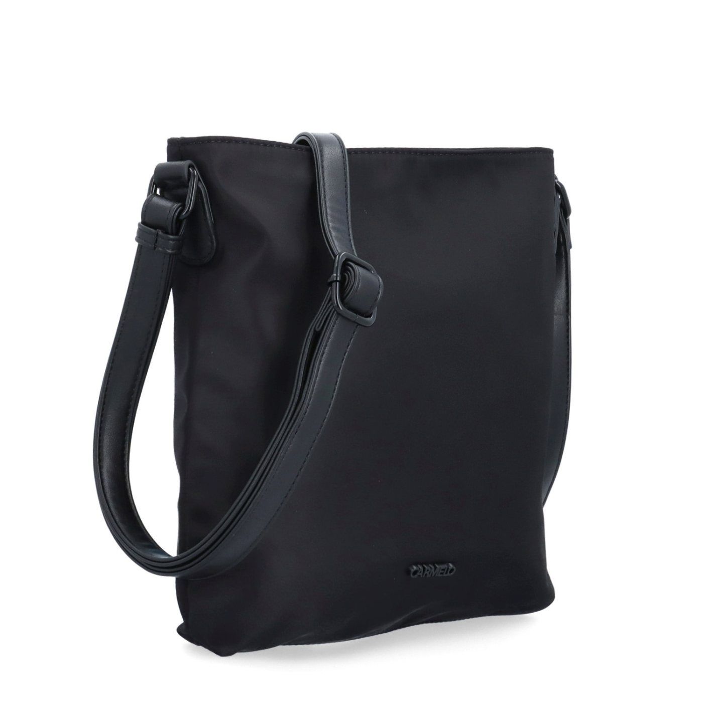 Štýlová dámska crossbody kabelka z nylonu Carmelo materiál nylon zapínanie na zips farba čierna veľkosť malá 6606 C