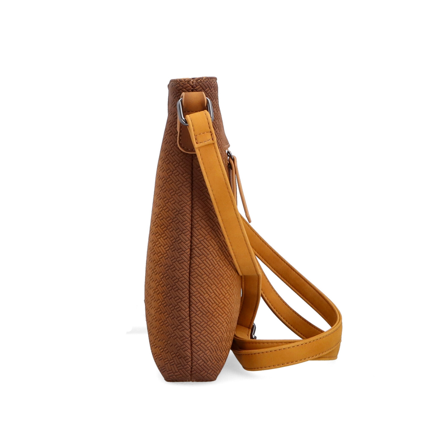Crossbody s čistým dizajnom Indee materiál syntetická koža zapínanie na zips farba žltá veľkosť malá 6316 ZLU Z boku