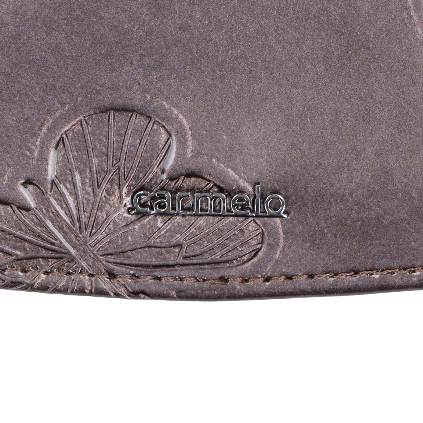 Elegantná dlhá peňaženka Carmelo materiál kože zapínanie na cvok farba taupe veľkosť veľká 2109 M T Logo