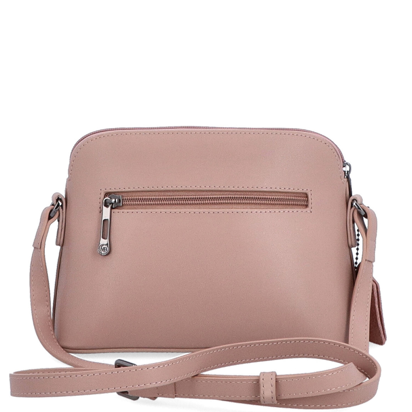 Kožená crossbody kabelka Noelia Bolger Noelia Bolger materiál kože zapínanie na zips farba nude veľkosť malá NB 0096 N Zozadu
