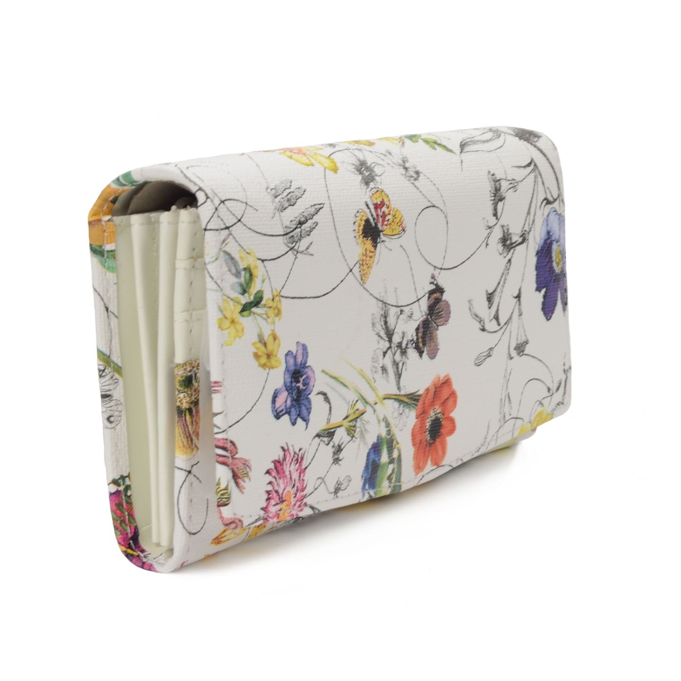 Veľká peňaženka s kvetmi Carmelo materiál syntetická koža zapínanie na cvok farba multicolor veľkosť veľká 2119 Print Polobok spredu