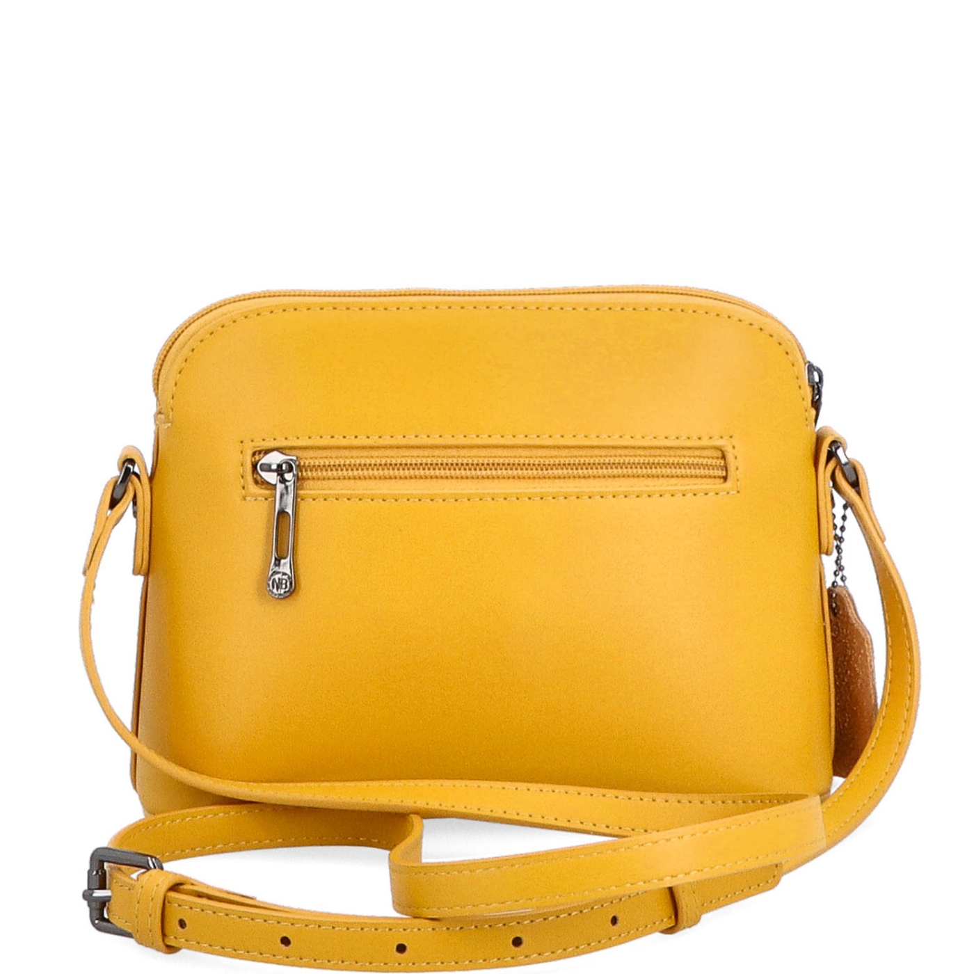 Kožená crossbody kabelka Noelia Bolger Noelia Bolger materiál kože zapínanie na zips farba žltá veľkosť malá NB 0096 ZLU Zozadu
