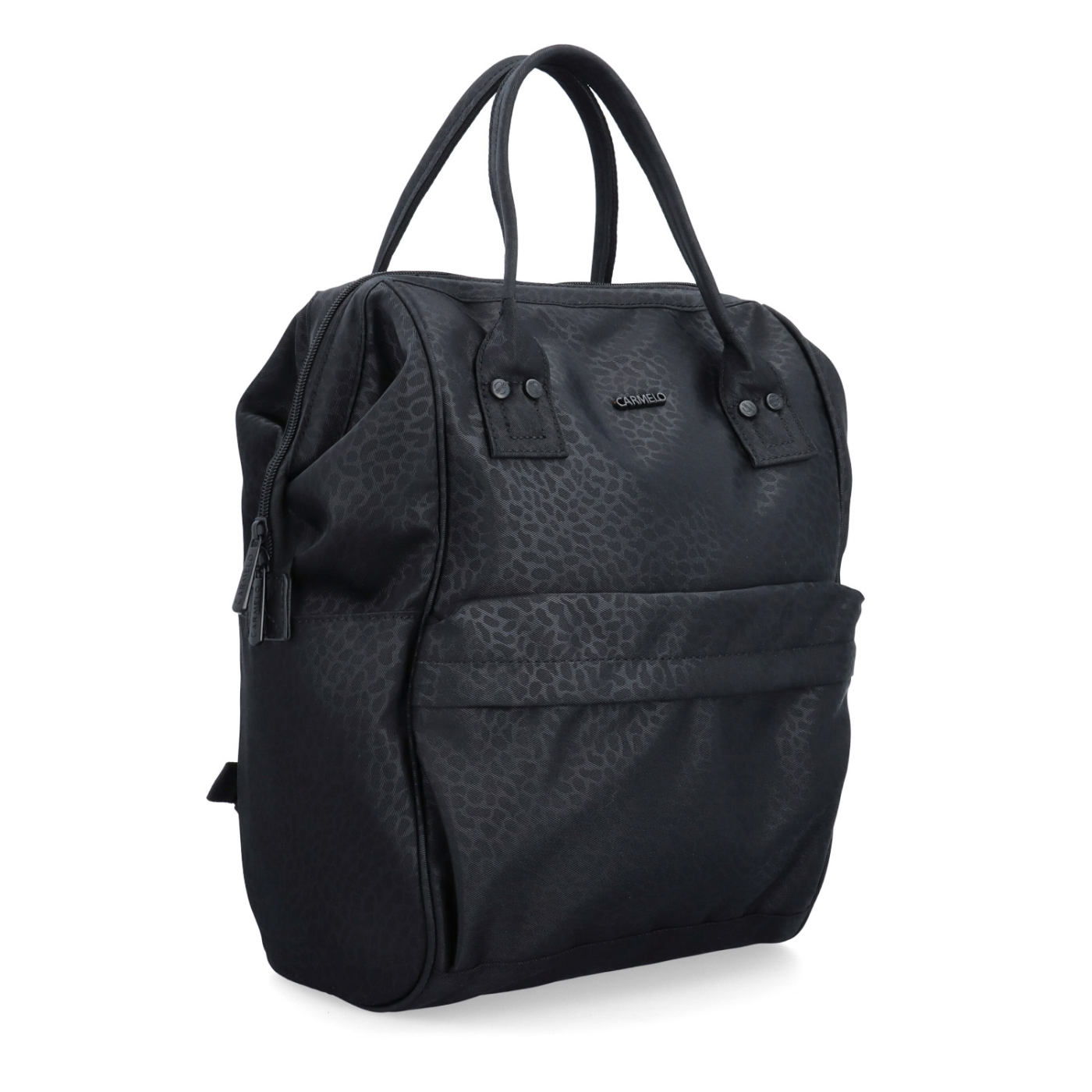 Veľký praktický batoh Carmelo Carmelo materiál nylon zapínanie na zips farba čierna veľkosť veľká 4319 C LE