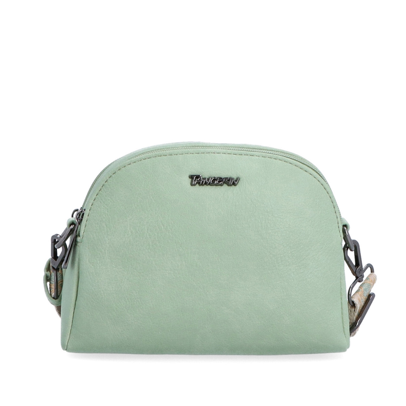 Malá crossbody kabelka s výrazným popruhom Tangerin materiál syntetická koža zapínanie na zips farba zelená veľkosť malá 8044 ZE Spredu