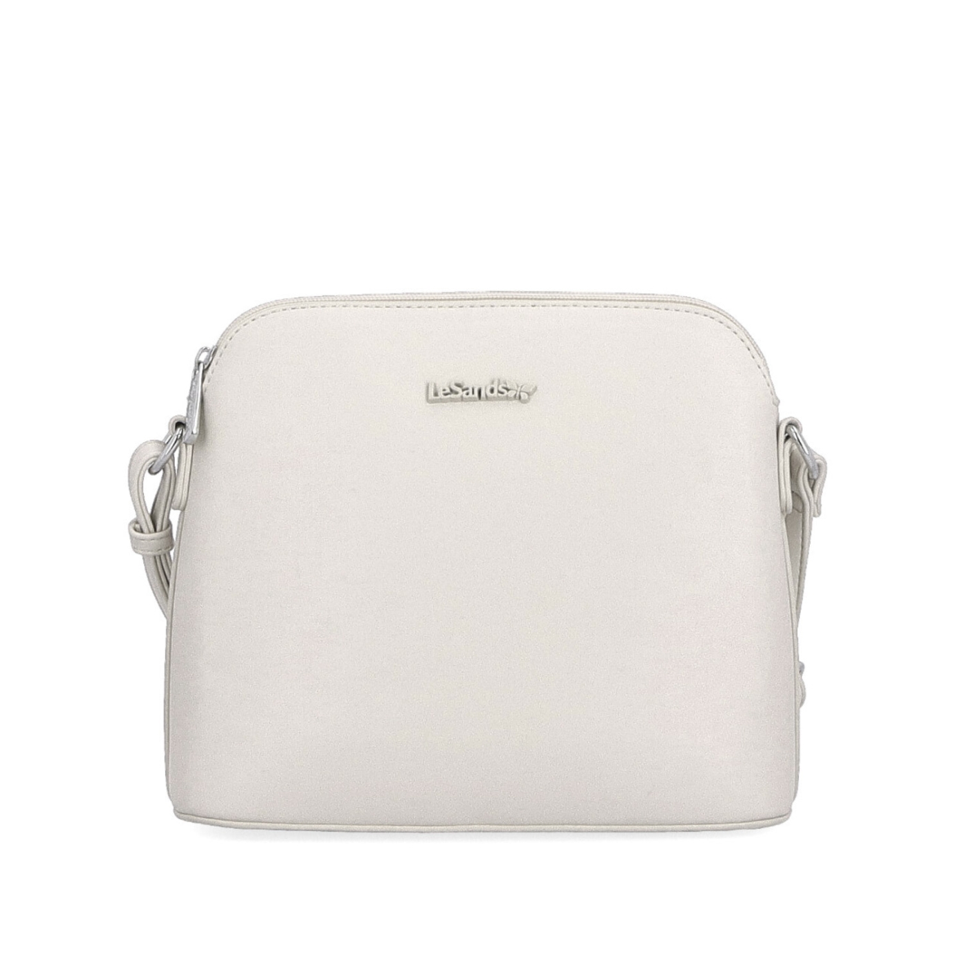 Malá minimalistická crossbody kabelka Le Sands materiál syntetická koža zapínanie na zips farba béžová veľkosť malá 7712 BE Spredu