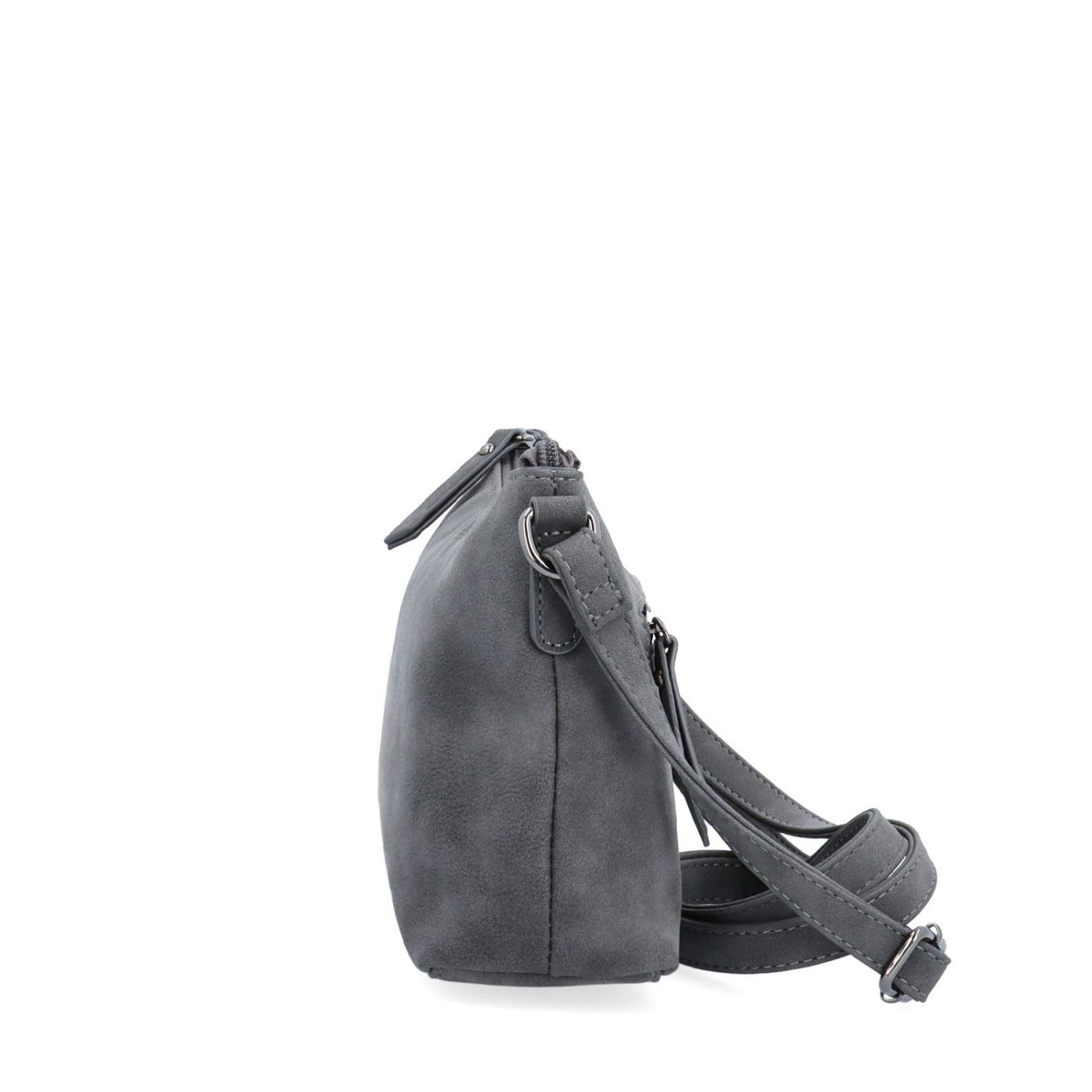 Malá elegantná crossbody kabelka Tangerin materiál syntetická koža zapínanie na zips farba sivá veľkosť malá 1109 ANT Z boku