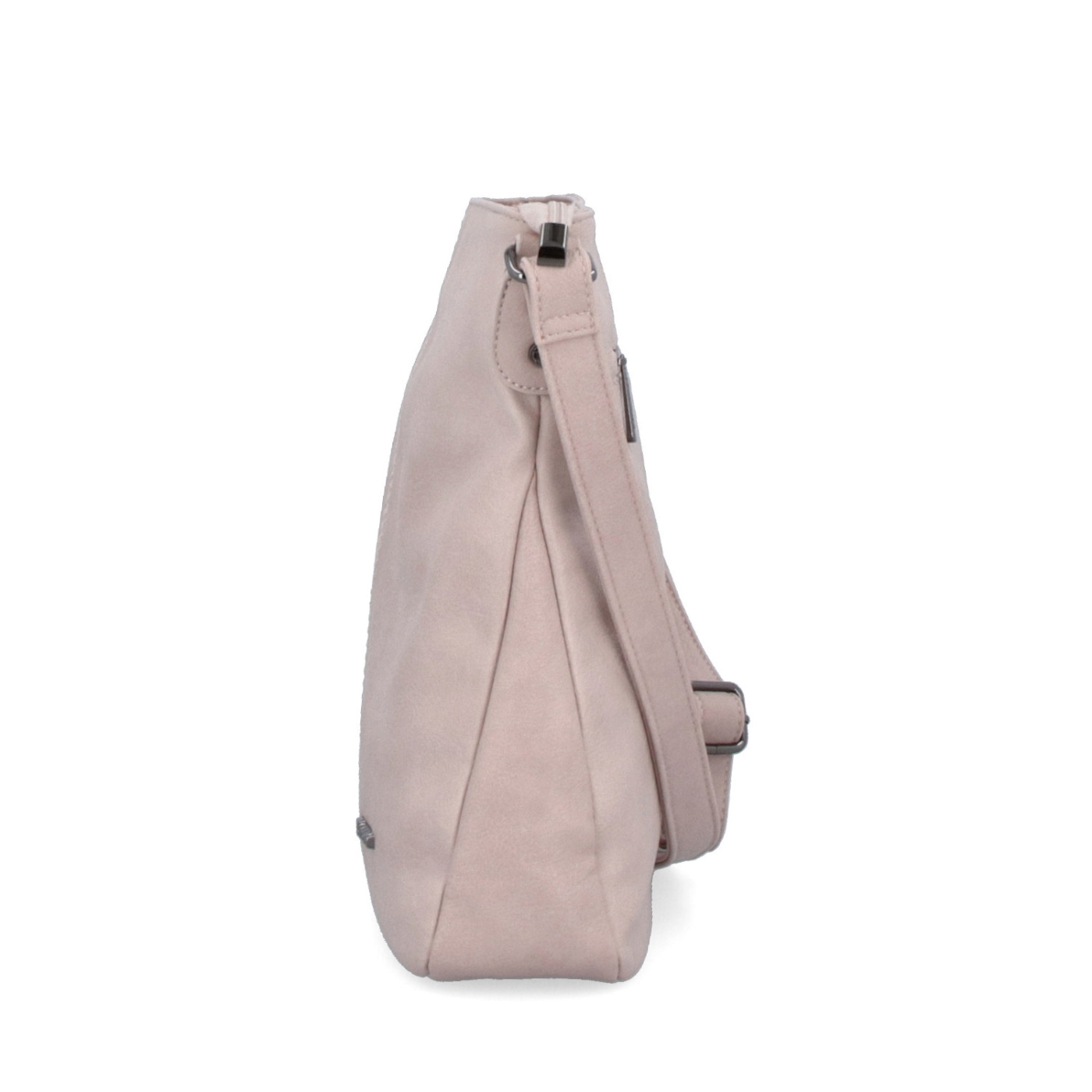 Crossbody kabelka s jednoduchým prešívaním Tangerin materiál syntetická koža zapínanie na zips farba ružová veľkosť stredná 8003 LI Z boku