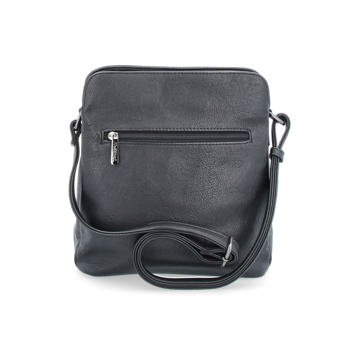 Crossbody kabelka Tangerin materiál syntetická koža zapínanie na zips farba čierna veľkosť malá 8021 C Zozadu