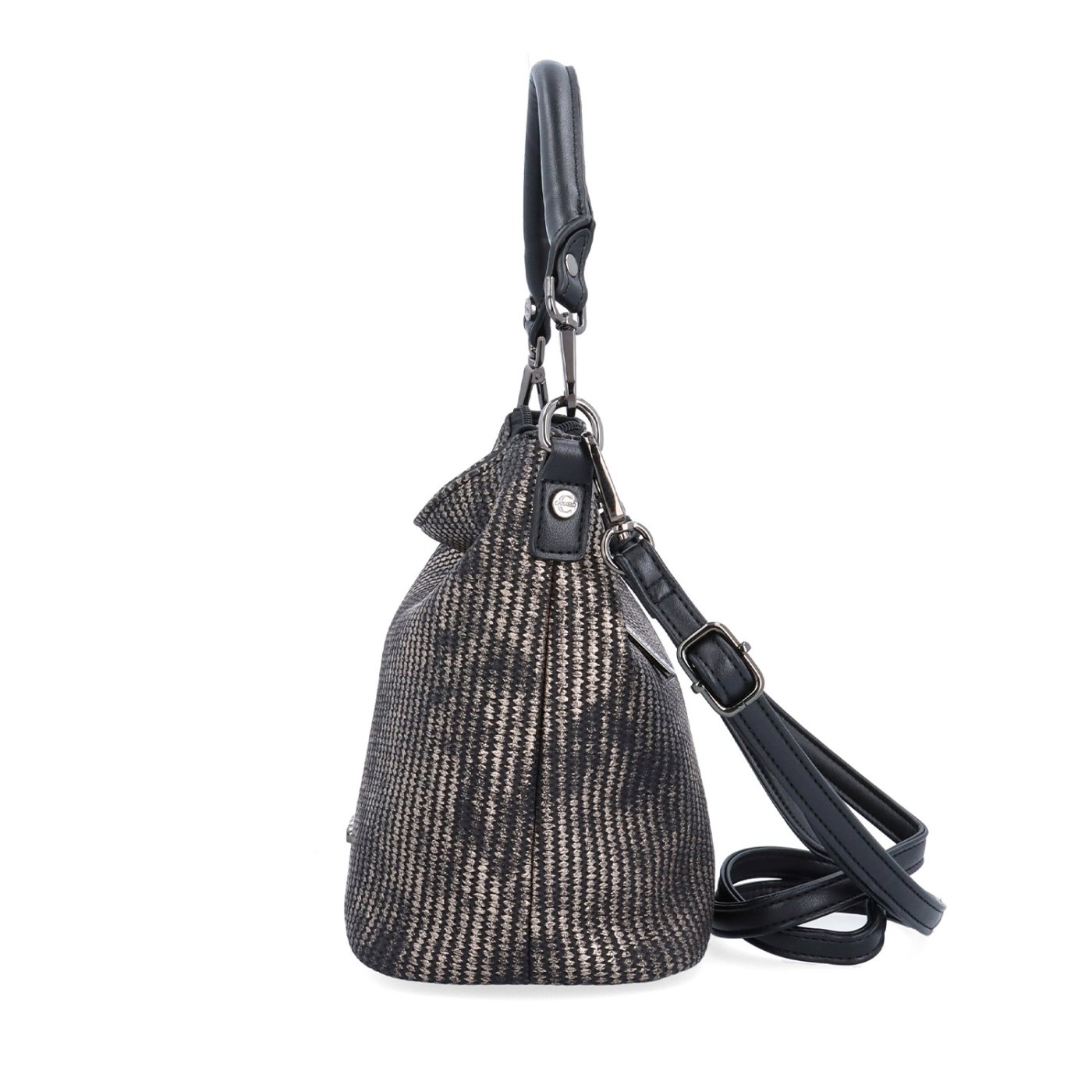 Štýlová crossbody kabelka s originálnym vzorom Carmelo materiál syntetická koža zapínanie na zips farba metalíza veľkosť malá 4380 BR Z boku
