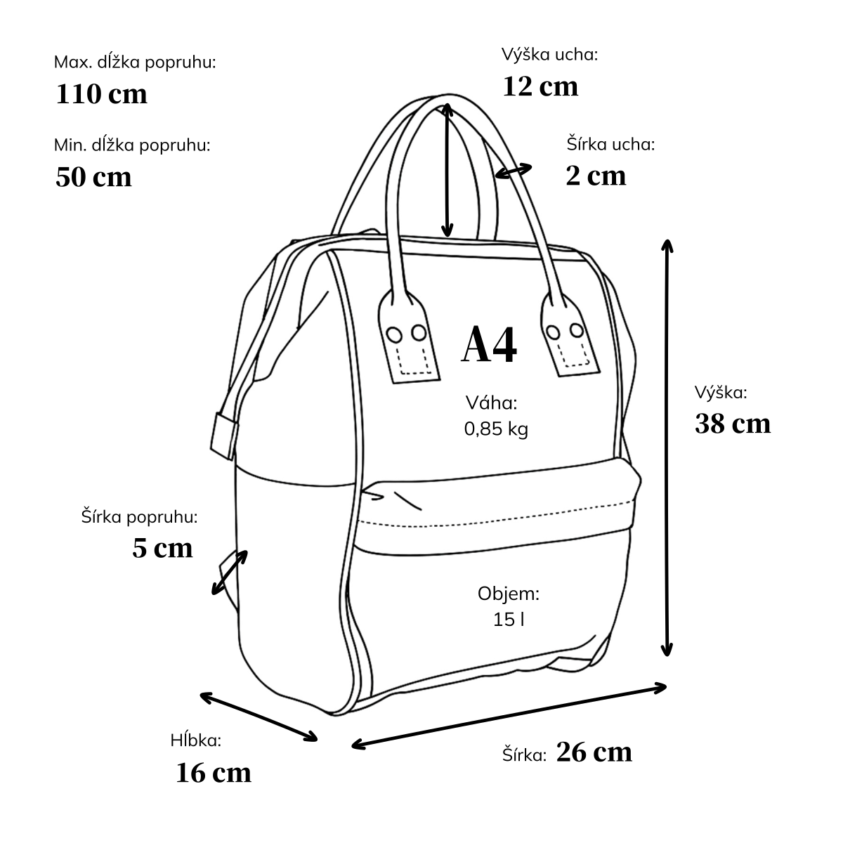 Veľký praktický batoh Carmelo Carmelo materiál nylon zapínanie na zips farba červená veľkosť veľká 4319 CV Rozmery