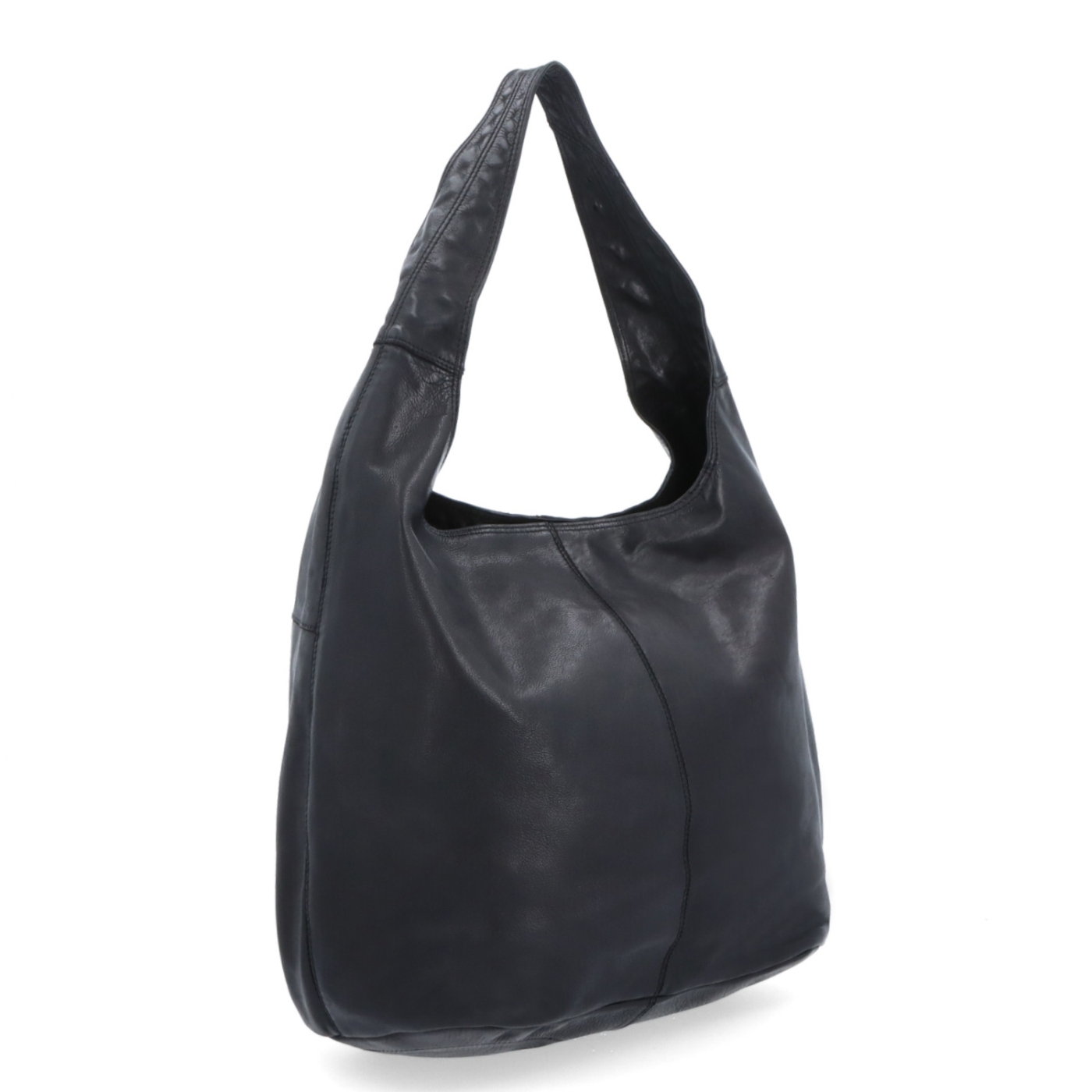 Veľká prešívaná kožená shopper kabelka Noelia Bolger materiál kože zapínanie na zips farba čierna veľkosť veľká NB 2077 C