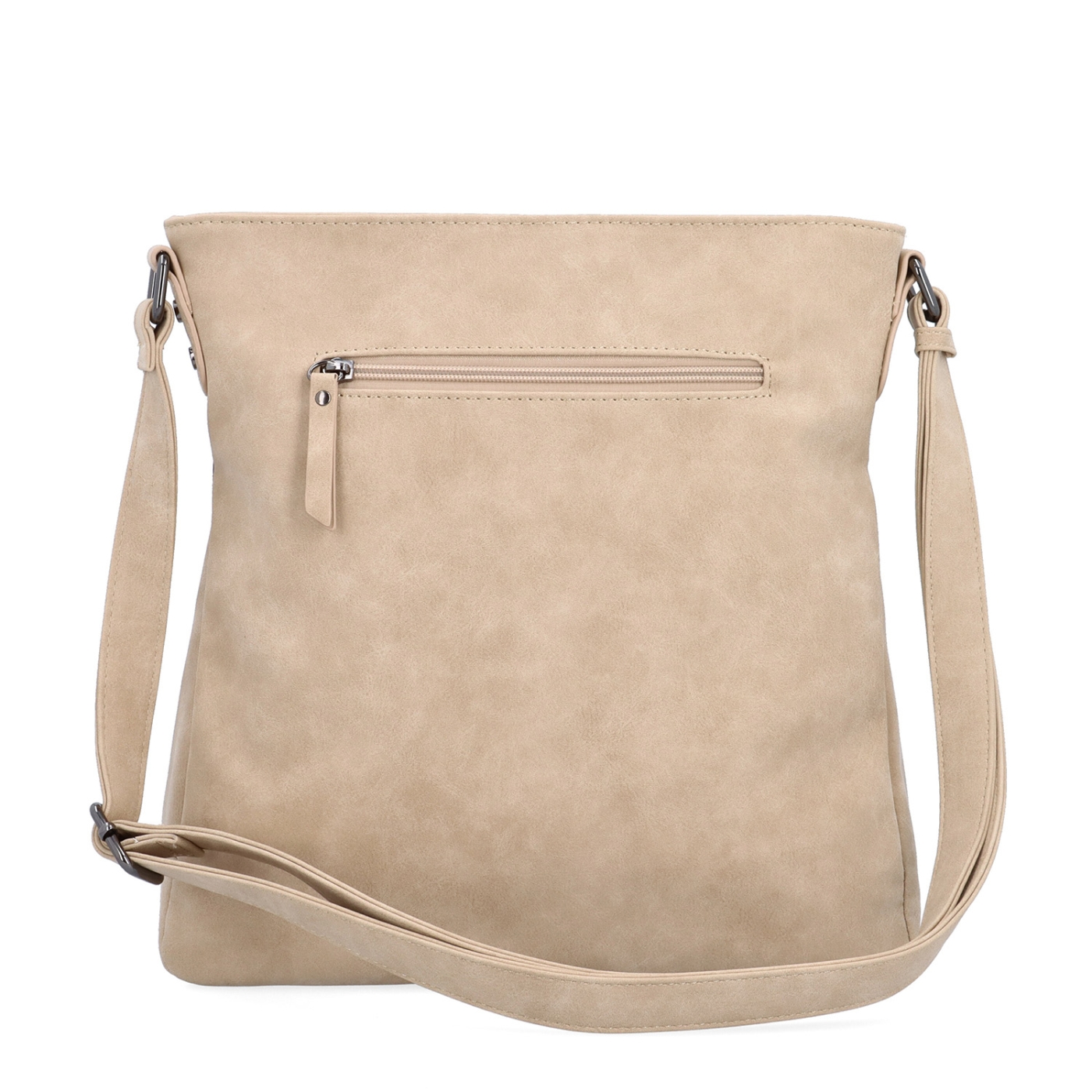 Crossbody kableka s originálnym dizajnom Tangerin materiál syntetická koža zapínanie na zips farba béžová veľkosť stredná 1118 BE Zozadu
