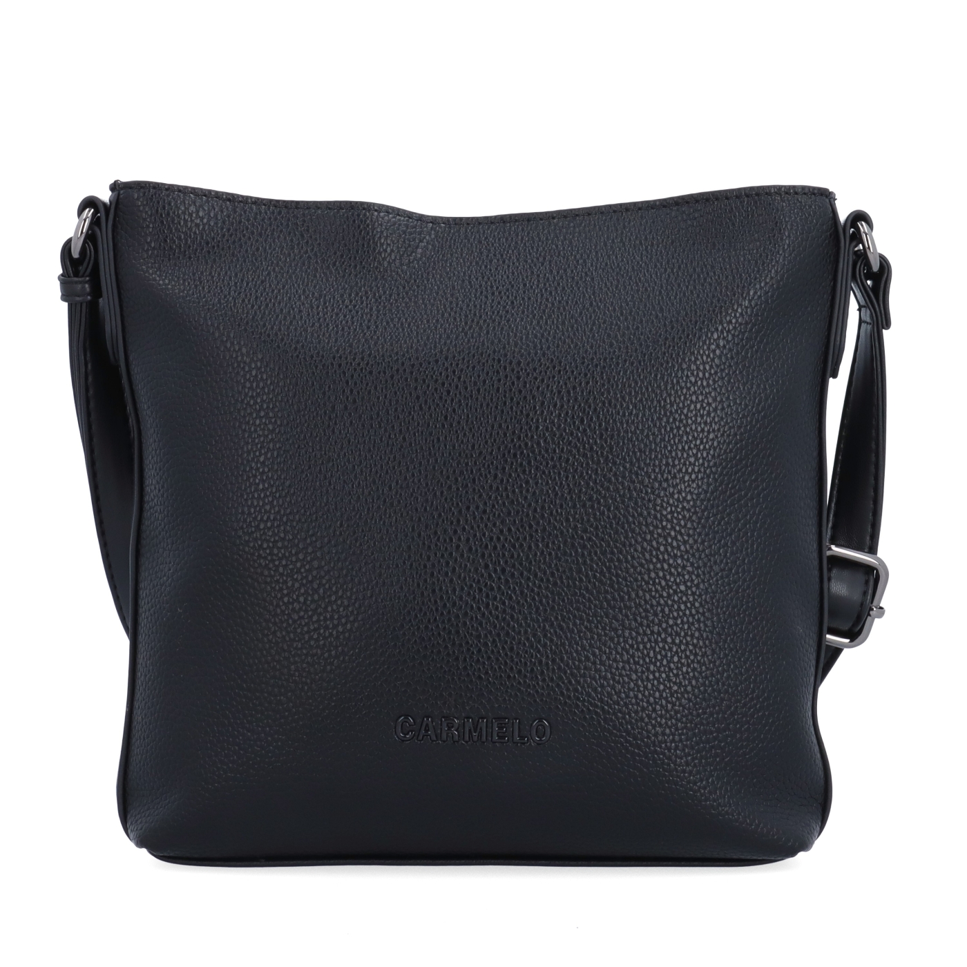 Praktická crossbody kabelka do mesta aj na výlety Carmelo materiál syntetická koža zapínanie na zips farba čierna veľkosť malá 4670 C Spredu