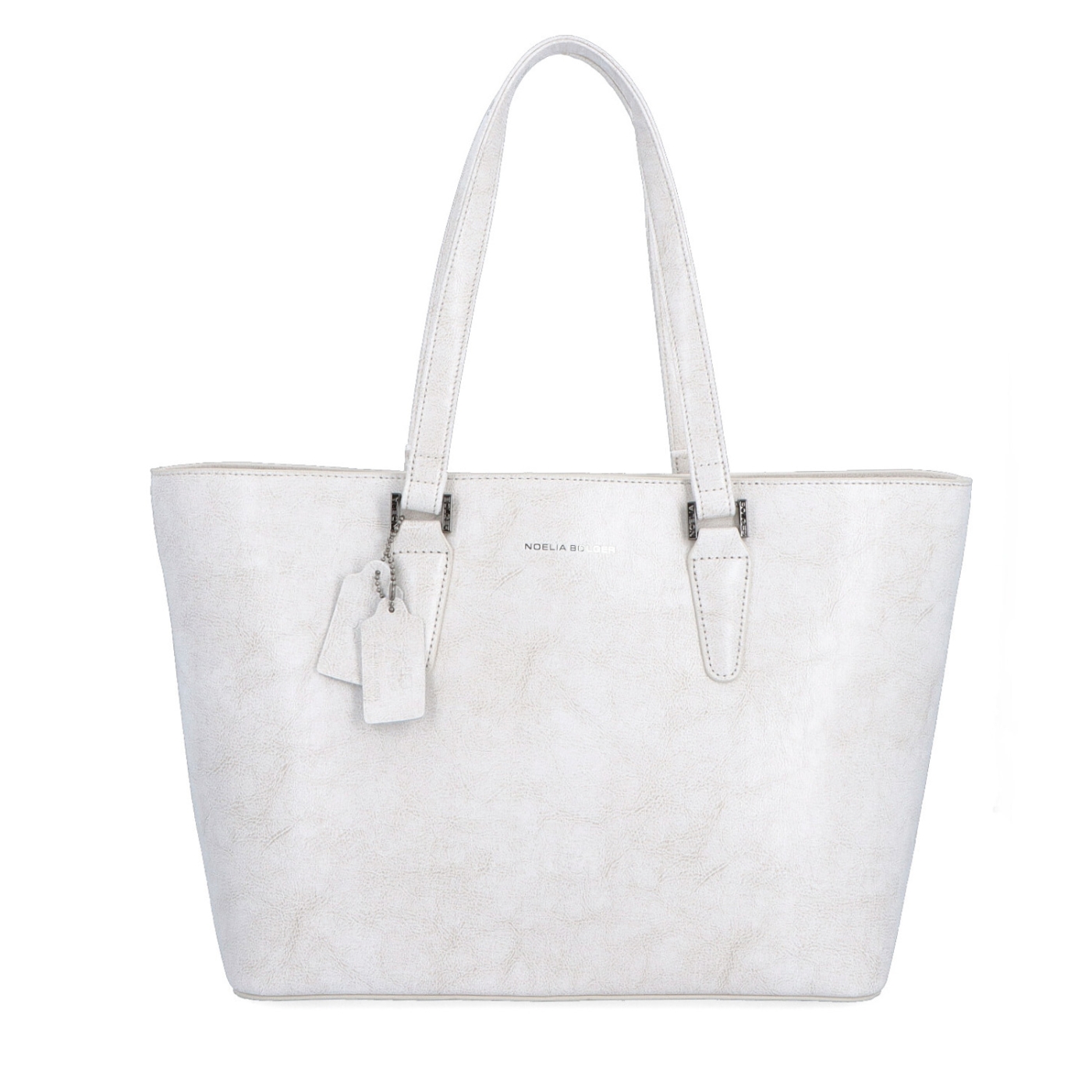 Shopper kabelka cez rameno Noelia Bolger materiál kože zapínanie na zips farba biela veľkosť veľká NB 0047 OW Spredu