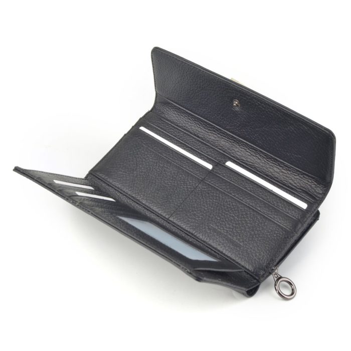 Kožená lakovaná peněženka antracitová – 2103 G ANT